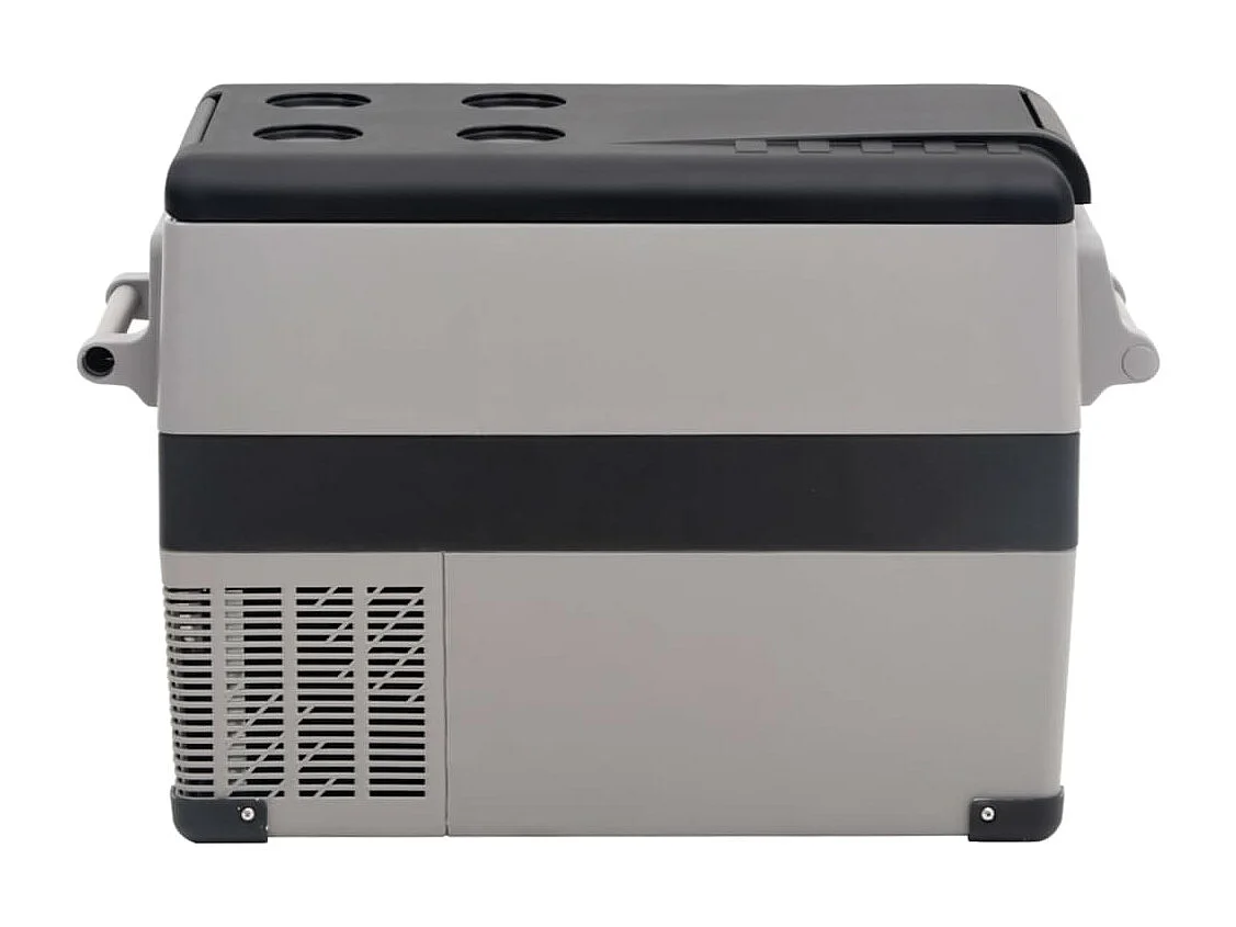 Kühlbox mit Griff und Adapter Schwarz und Grau 35 L PP & PE