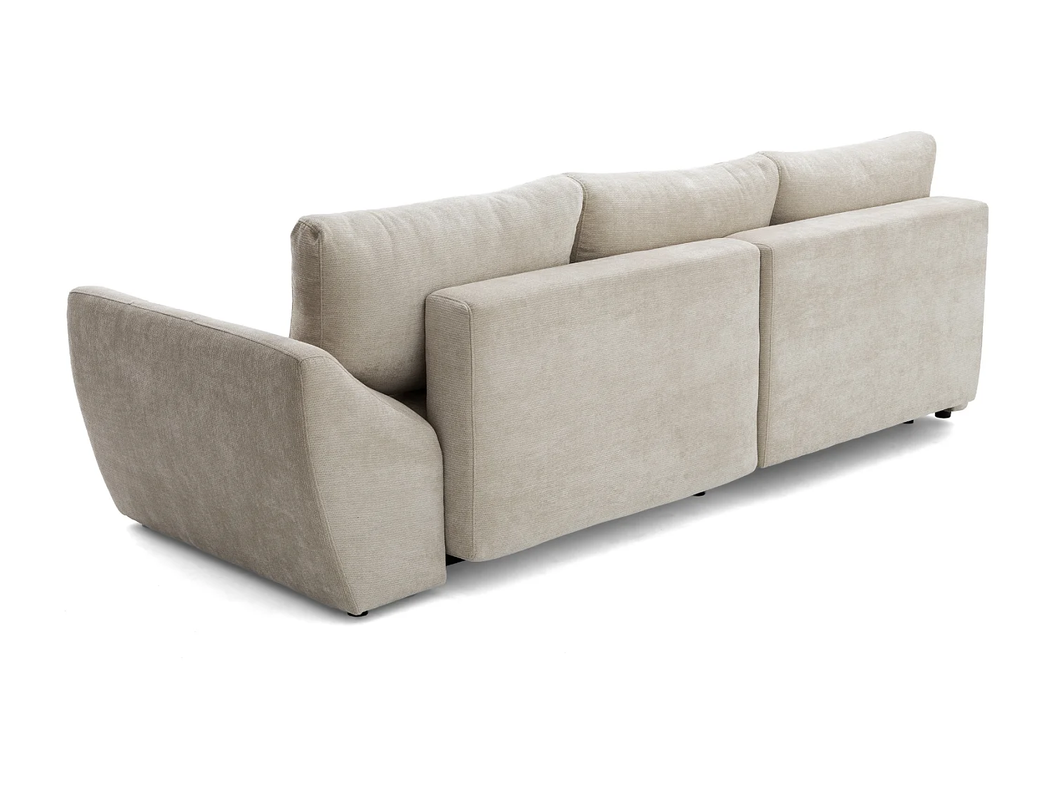 Canapé d'angle NICE L Gauche avec fonction couchage 137x204 Chenille Beige