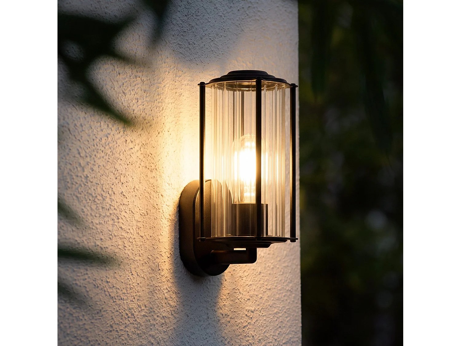 ZMH Applique Murale Extérieur/Intérieur Noir E27 Max 40W Pour Terrasse Balcon Façade Jardin (Sans Ampoule)
