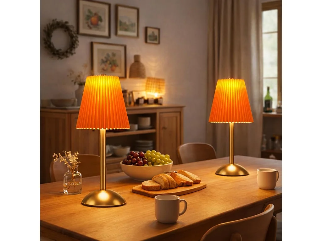 ZMH Lot de 2 Lampe à poser LED Sans Fil Avec 3 Températures De Couleur Pour Salle à Manger