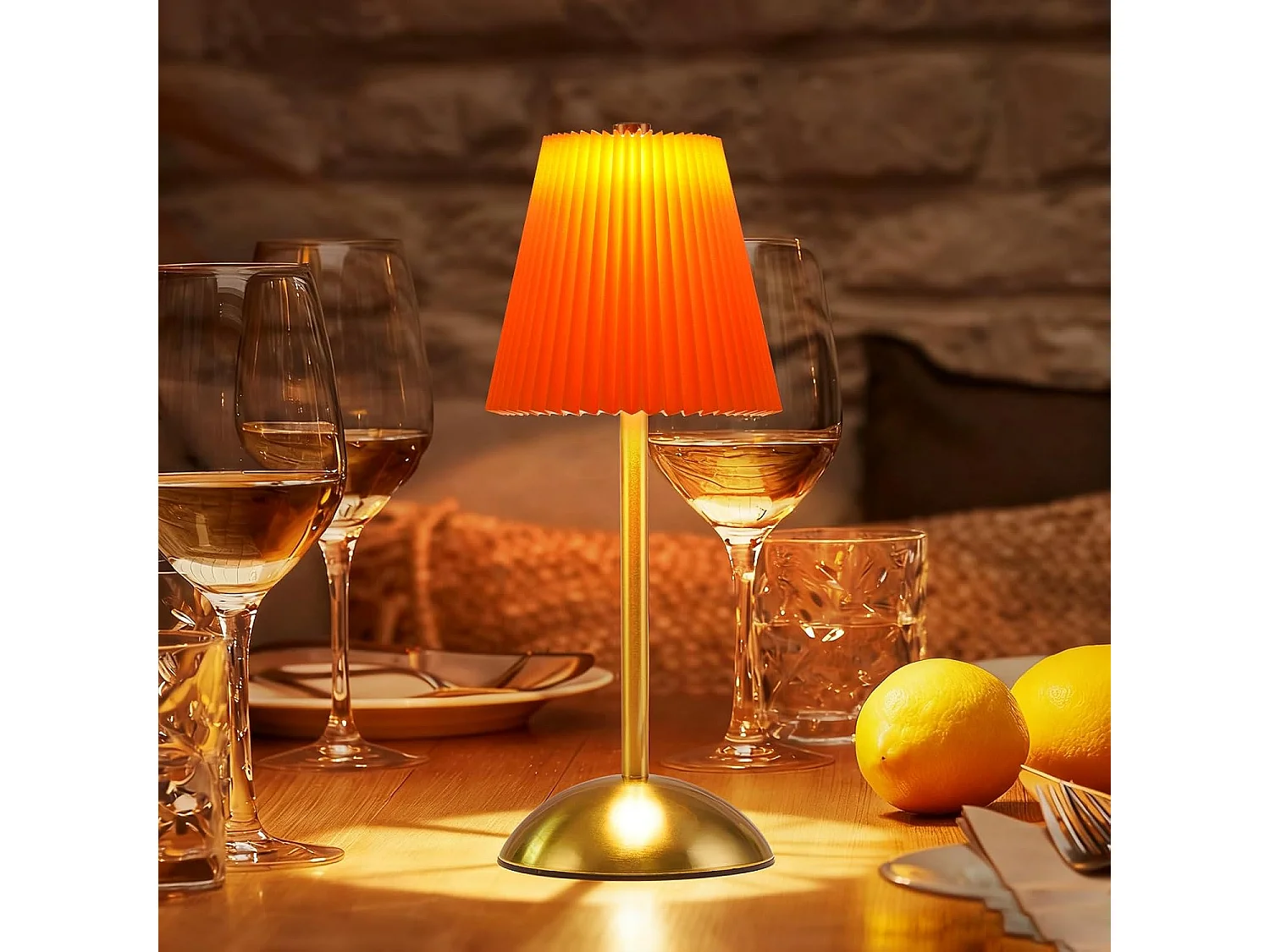 ZMH Lot de 2 Lampe à poser LED Sans Fil Avec 3 Températures De Couleur Pour Salle à Manger