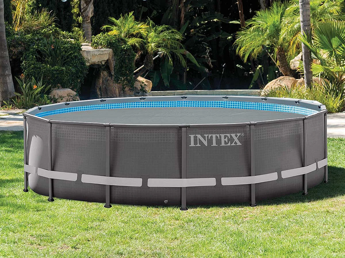 Bâche à bulles renforcée ronde pour piscine tubulaire Intex Ø 4,57 m - Intex