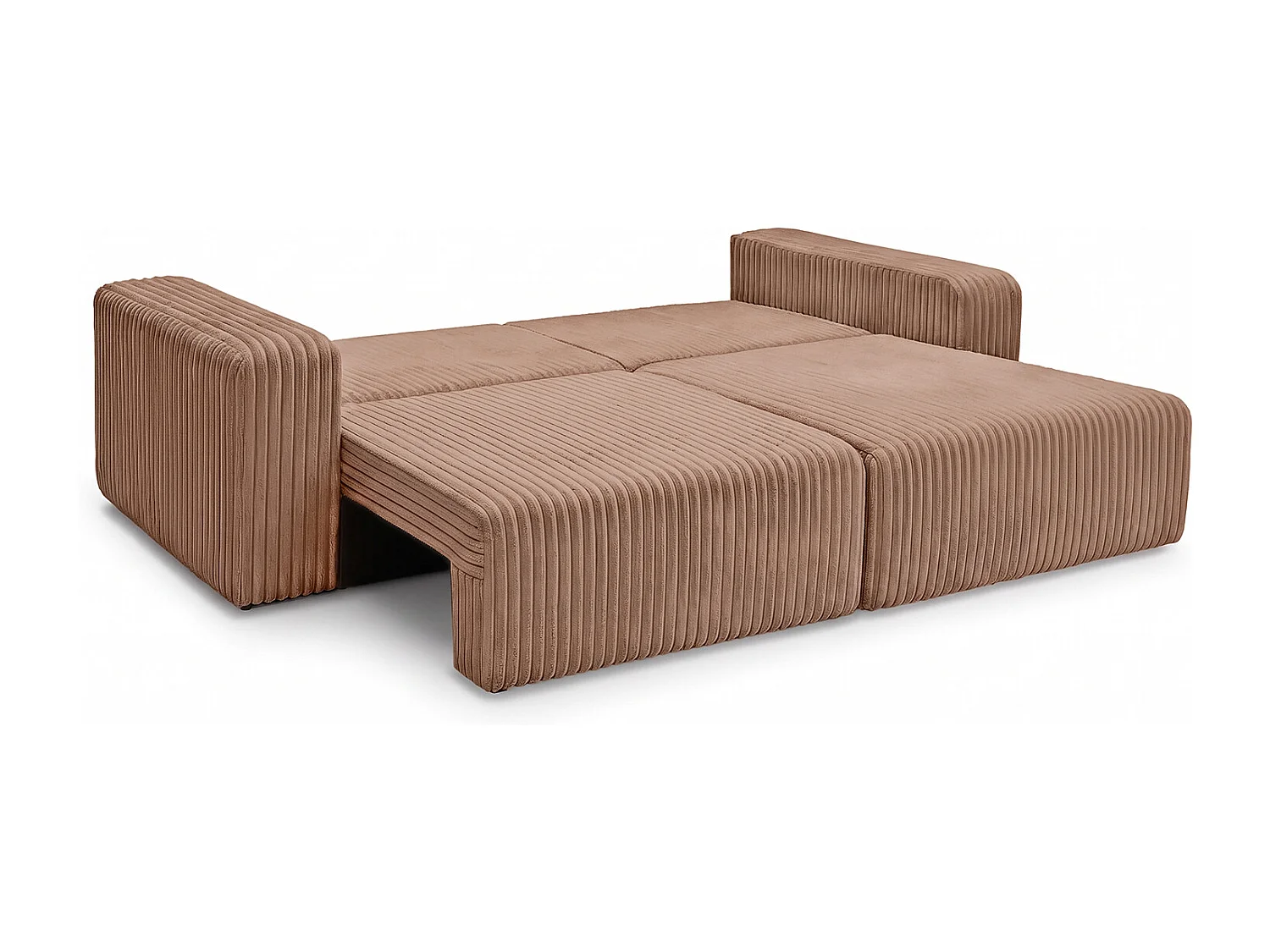 Slaapbank met opbergruimte, koordstof Tilia, Bruin, PIANO DOUBLE