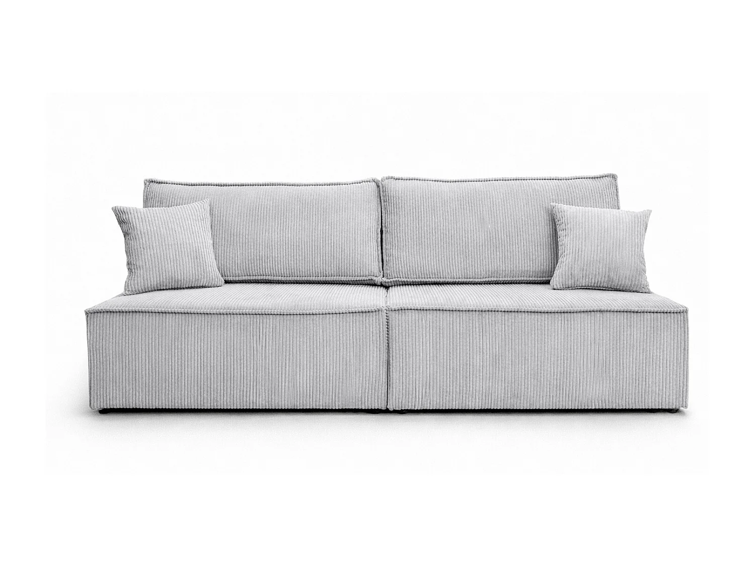 Canapé avec fonction couchage et coffre de rangement, tissu en velours côtelé Poso, Vert, BEST MINI