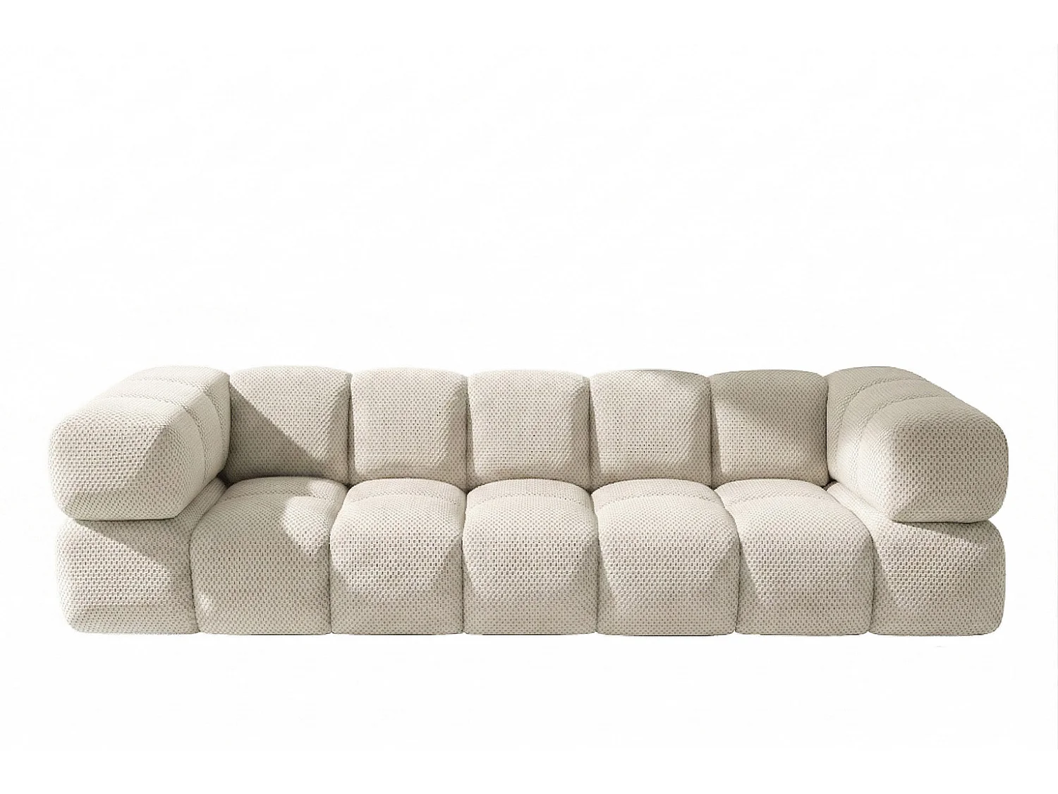 4-zitsbank, gestructureerde premiumstof Sonic, Beige, Averro