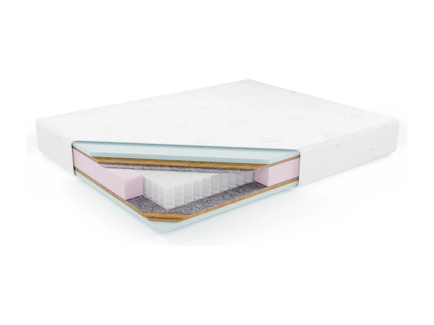 Matelas à ressorts ensachés CLOUD Premium 90x200 cm - 7 Zones, Réversible H3/H4 et Fibre de Coco renforcée