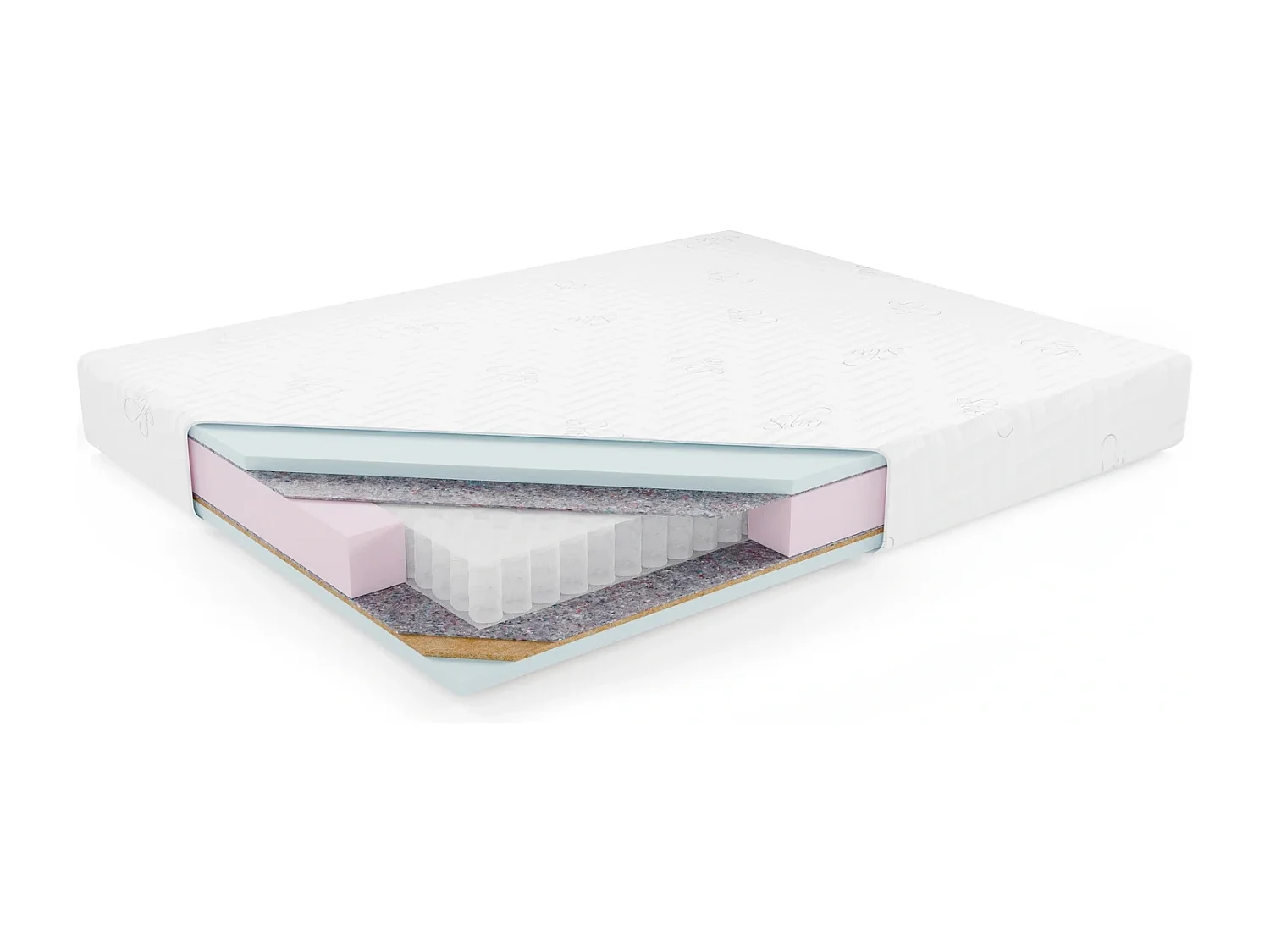 Taschenfederkernmatratze CLOUD 80x200 cm (Härtegrad H2/H3) - mit 7-Zonen und Kokosschicht