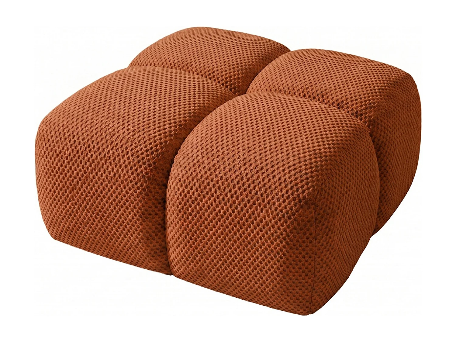 Hocker, poef, gestructureerde premiumstof Sonic, Koper, Averro