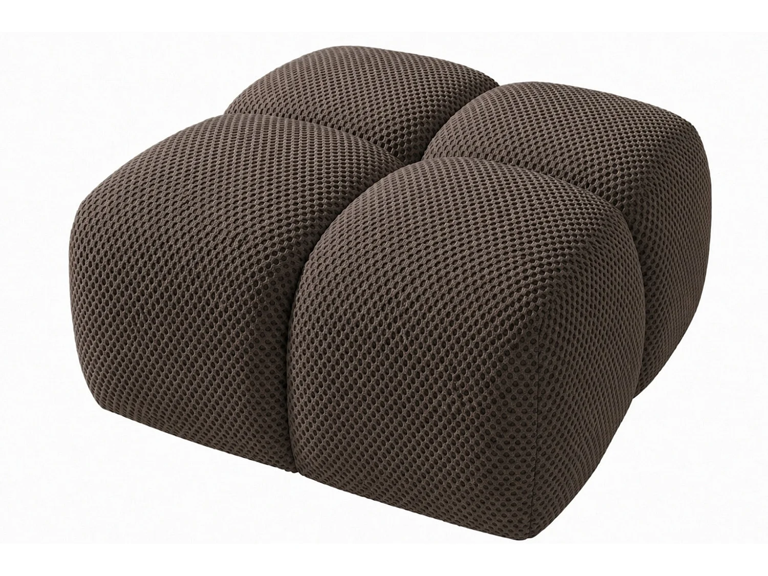 Hocker, poef, gestructureerde premiumstof Sonic, Bruin, Averro