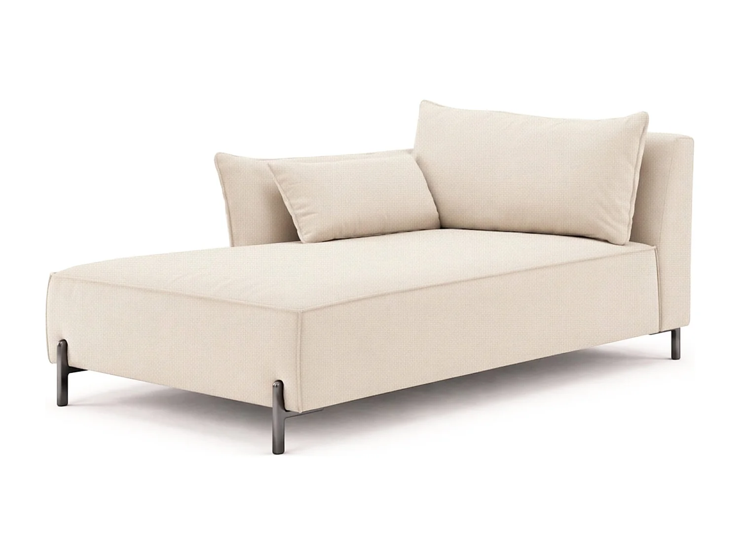 Chaise longue per terrazza e giardino, tessuto Sunlight, Ecru, sinistra, SUNMEE