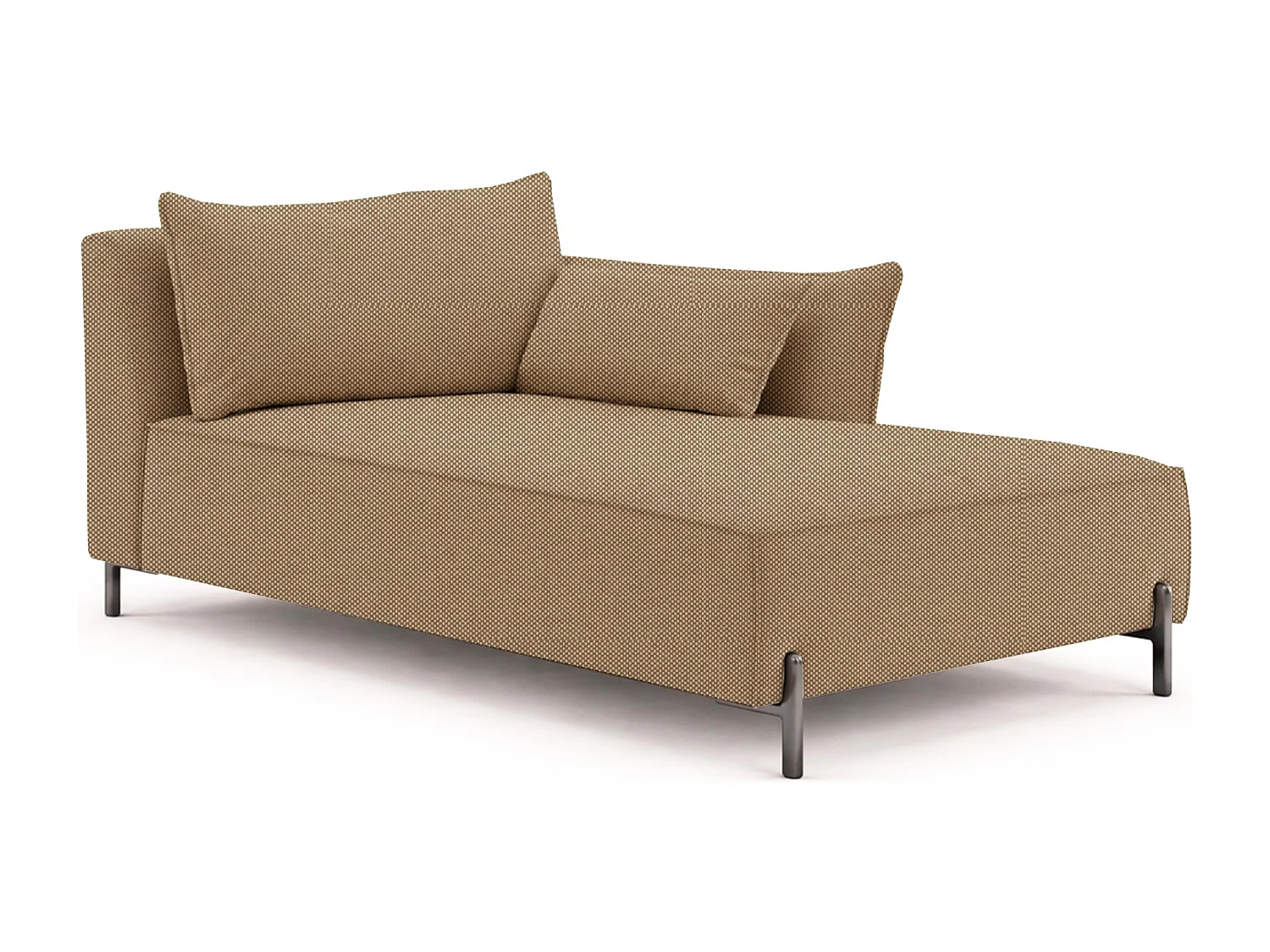 Chaise longue per terrazza e giardino, tessuto Sunlight, Toffee, destra, SUNMEE