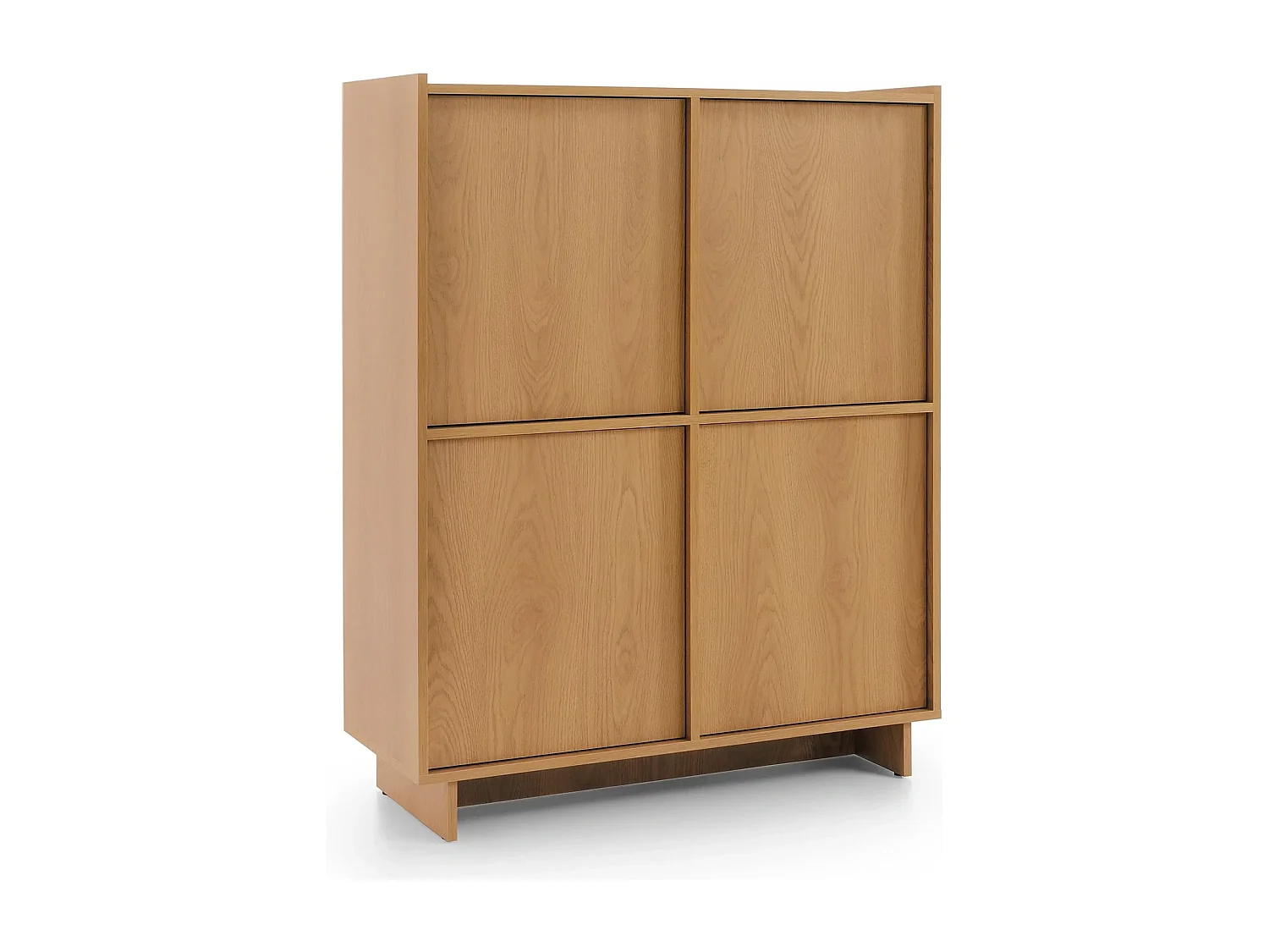 Hochkommode / Highboard SUNA 98 cm - Karamell Eiche und Push-to-Open-System