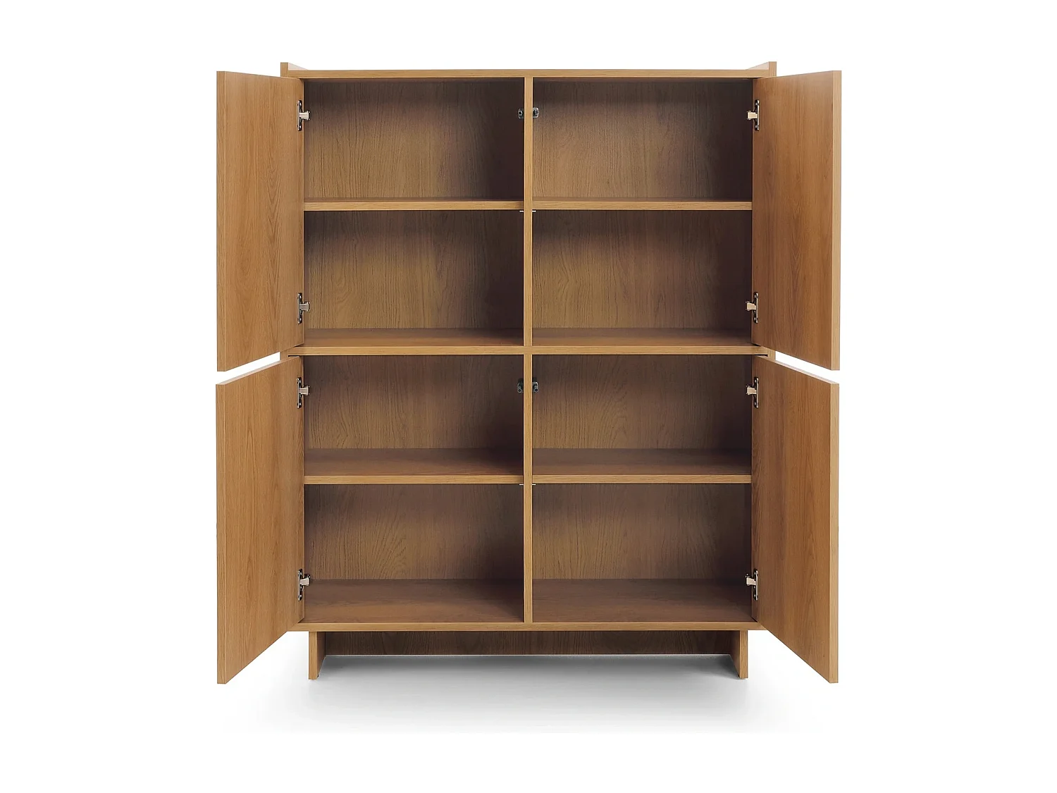 Hochkommode / Highboard SUNA 98 cm - Karamell Eiche und Push-to-Open-System