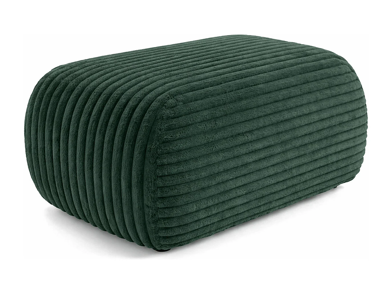 Hocker Sitzpouf für Wohnzimmer, Cordstoff Tilia, Grün, BIS