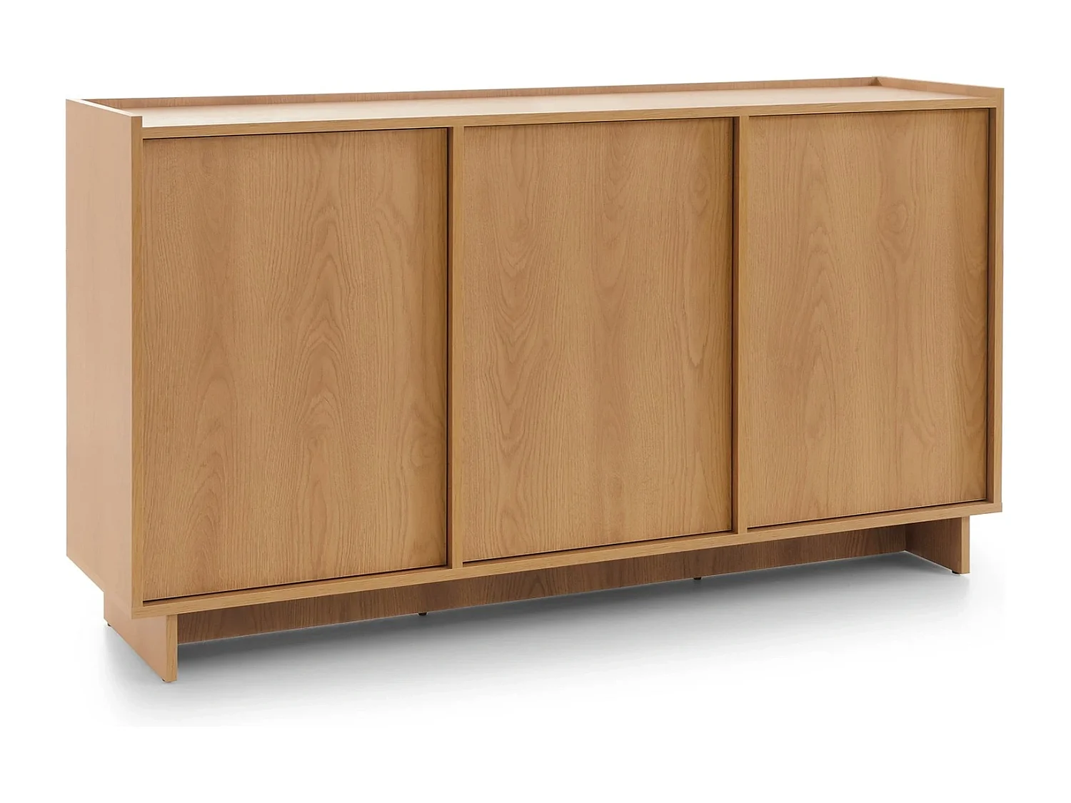 Sideboard / Kommode SUNA 147 cm - Karamell Eiche und Push-to-Open-System