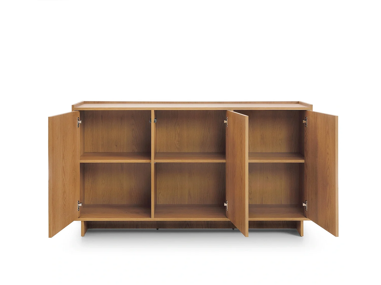 Sideboard / Kommode SUNA 147 cm - Karamell Eiche und Push-to-Open-System