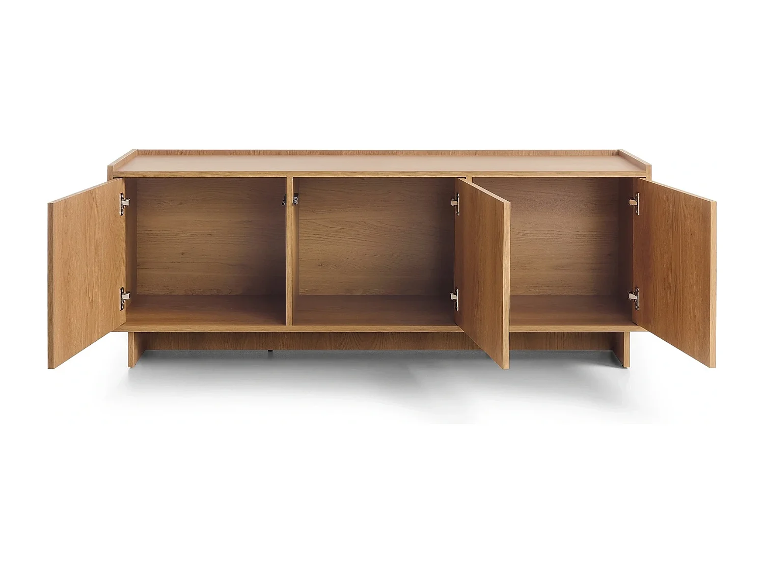 TV-Lowboard SUNA 147 cm - Karamell Eiche und Push-to-Open-System