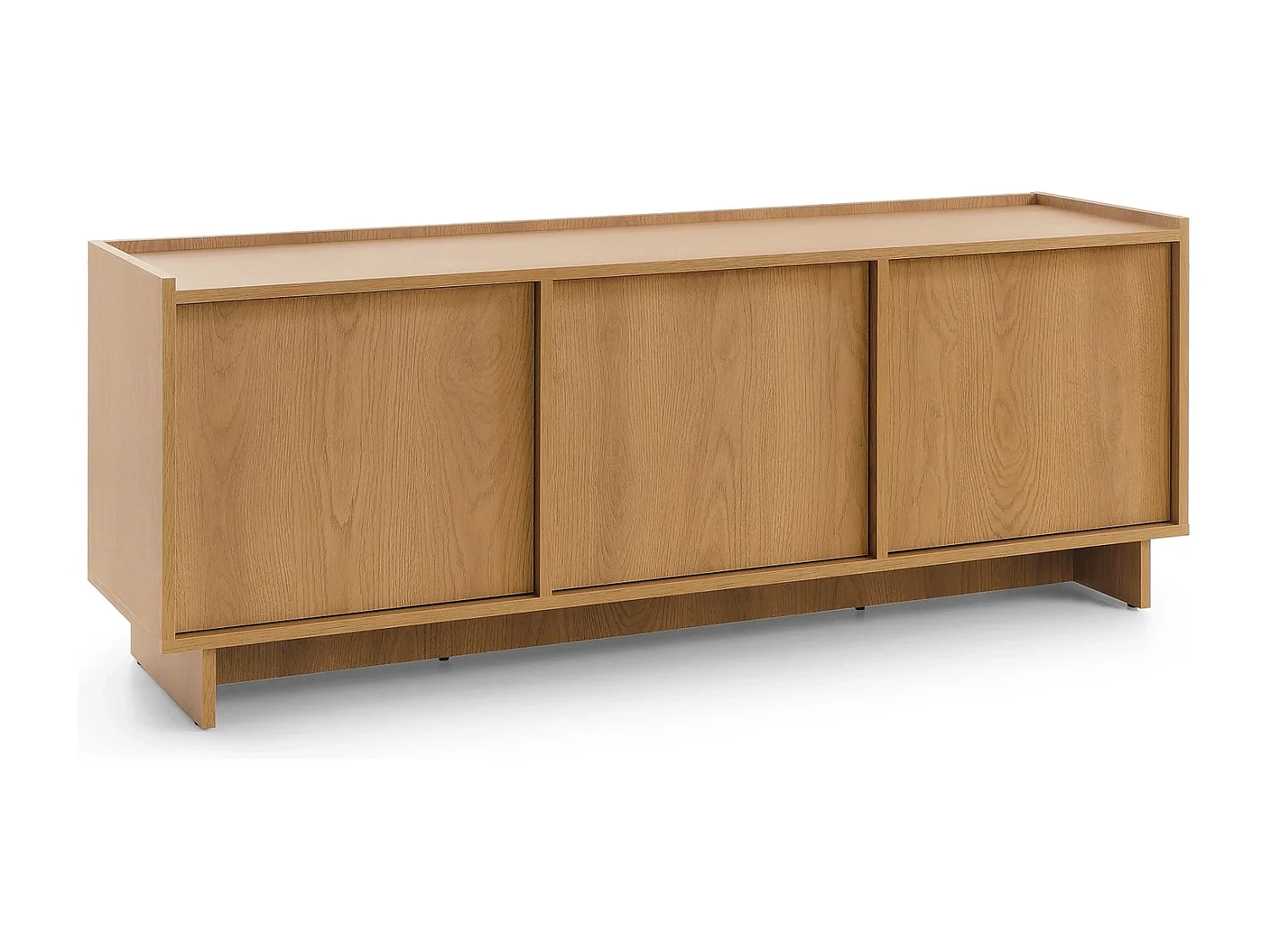 TV-Lowboard SUNA 147 cm - Karamell Eiche und Push-to-Open-System