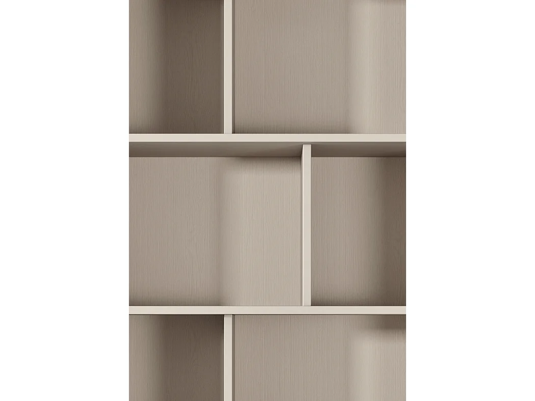 Standregal Flore 2S mit Schubladen und Goldbeinen - Beige und Gold