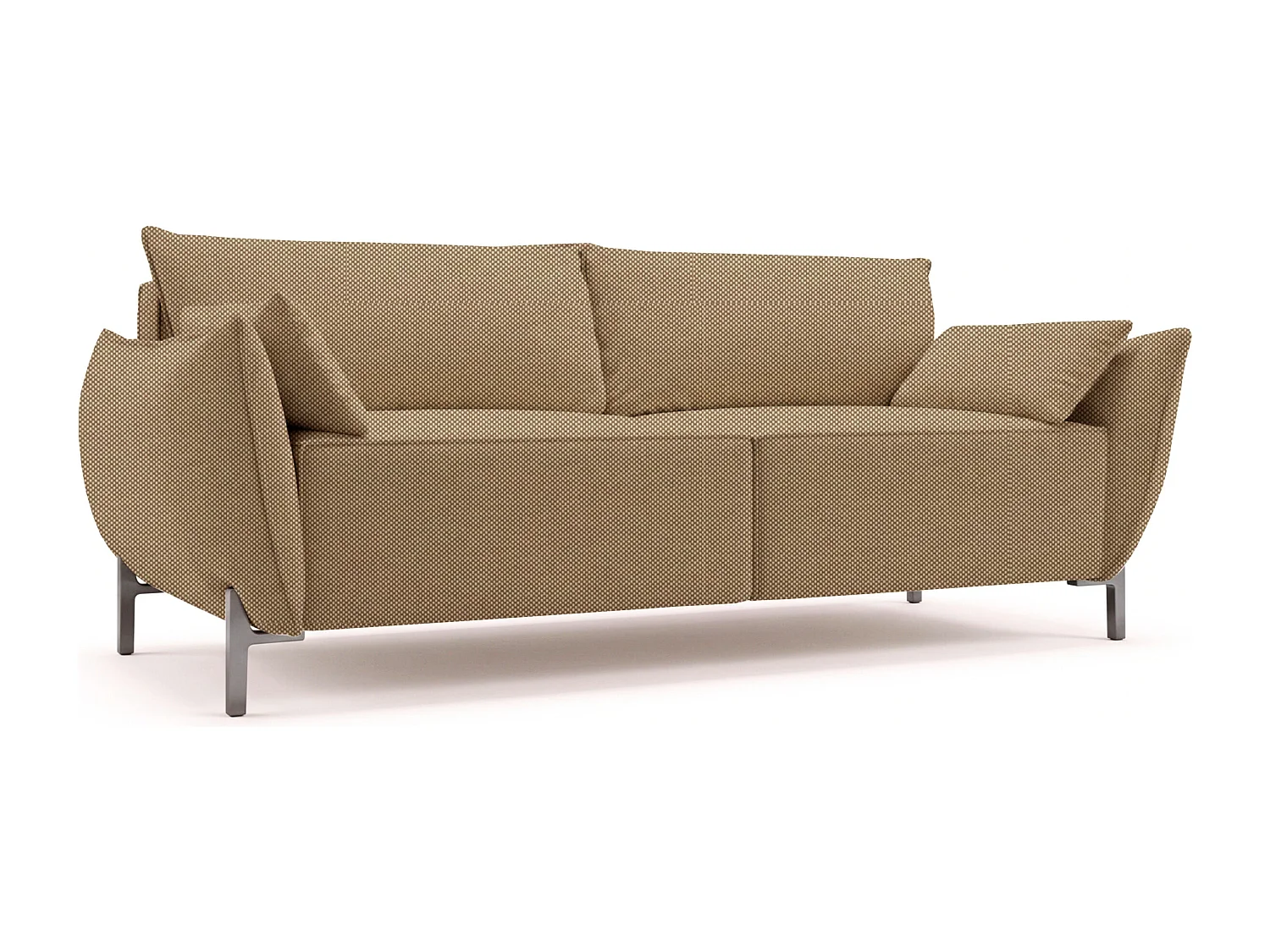 Sofa 2-osobowa na taras i ogród, tkanina Sunlight, Toffee, SUNMEE