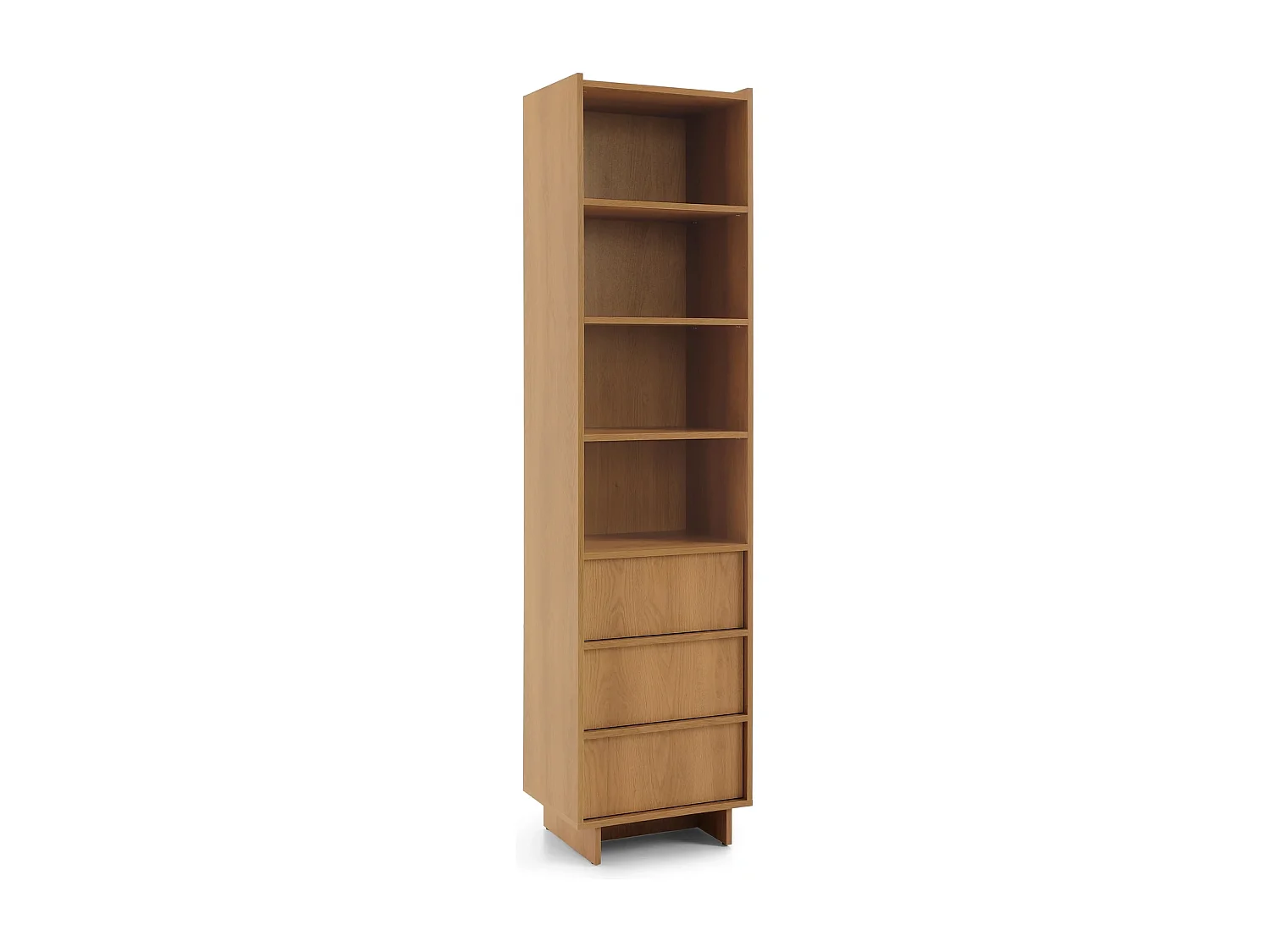 Regal / Standregal SUNA 50 cm - Karamell Eiche und Push-to-Open-System