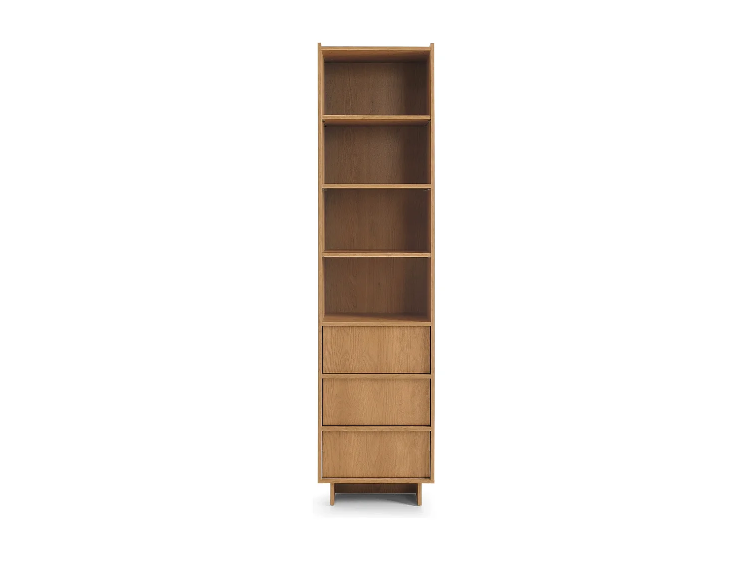 Regal / Standregal SUNA 50 cm - Karamell Eiche und Push-to-Open-System