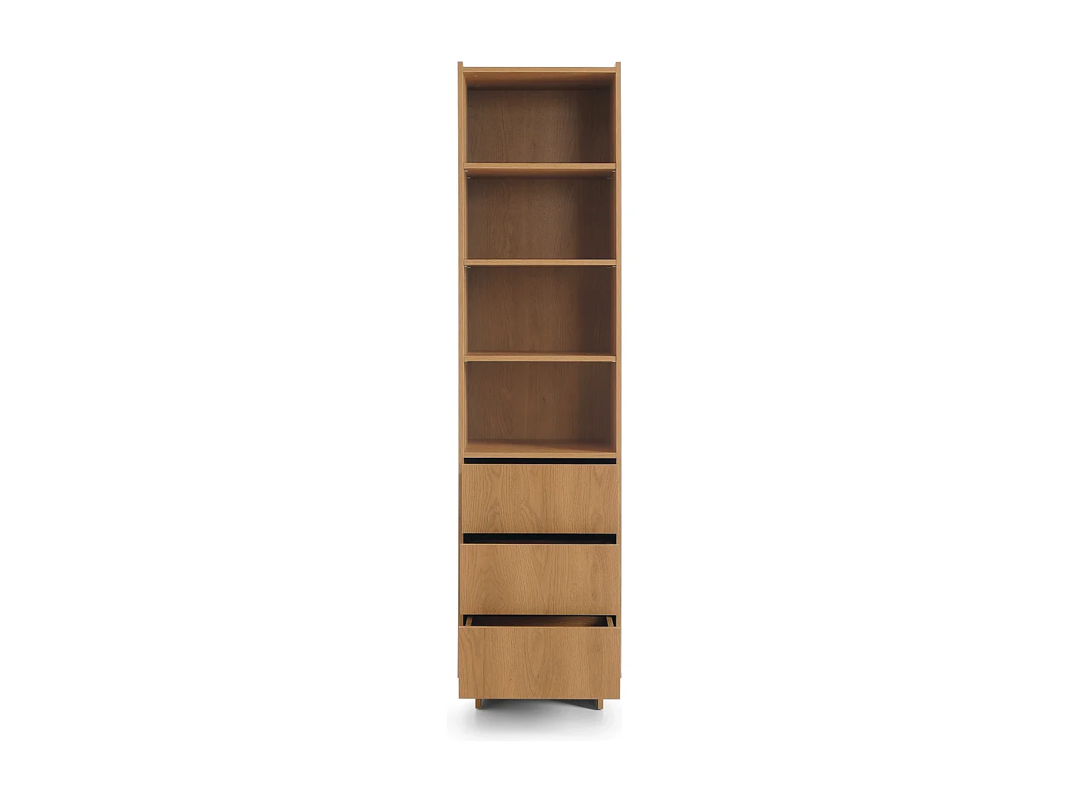Regal / Standregal SUNA 50 cm - Karamell Eiche und Push-to-Open-System