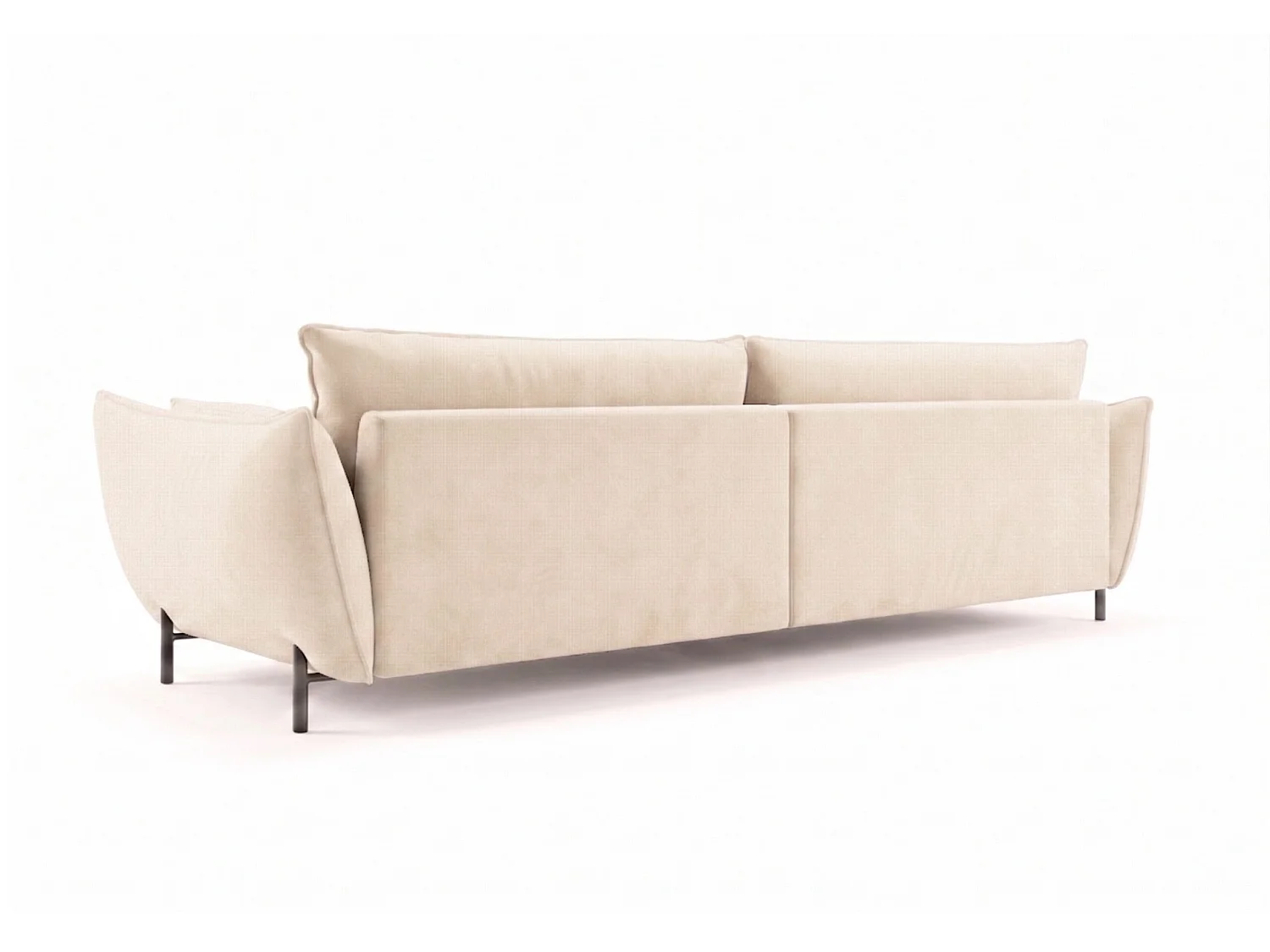 Sofa 3-osobowa na taras i ogród, tkanina Sunlight, Ecru, SUNMEE