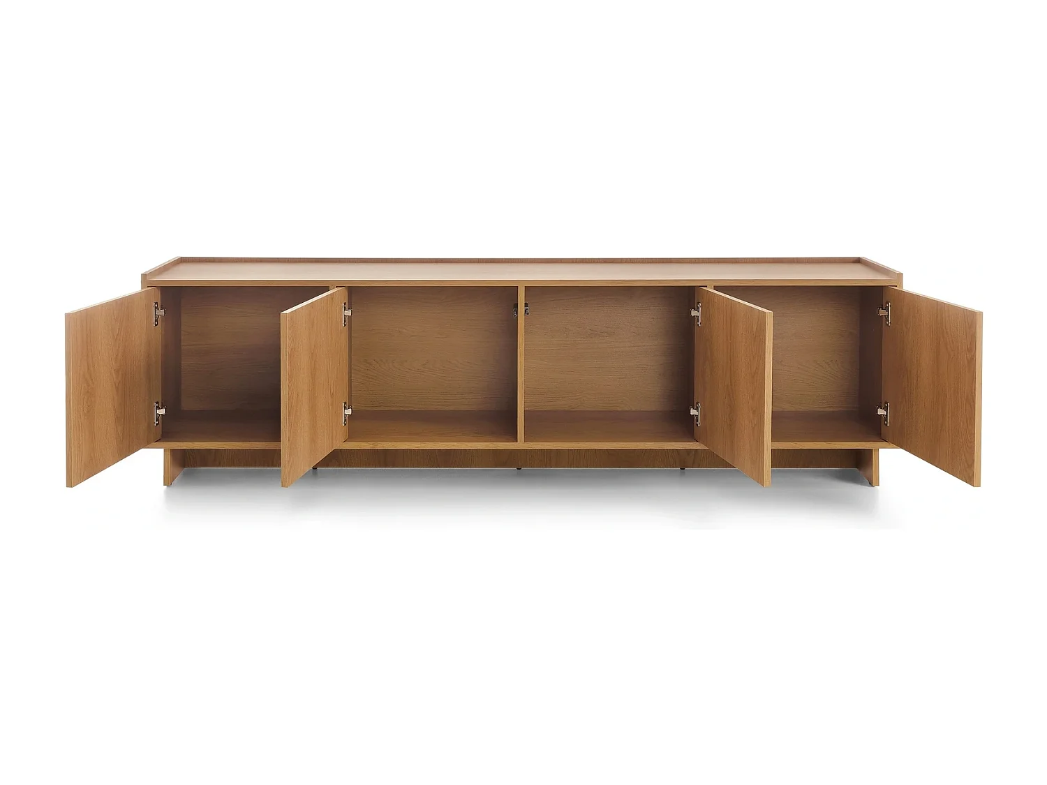 TV-meubel SUNA 195 cm - Karamel Eiken en Push to Open