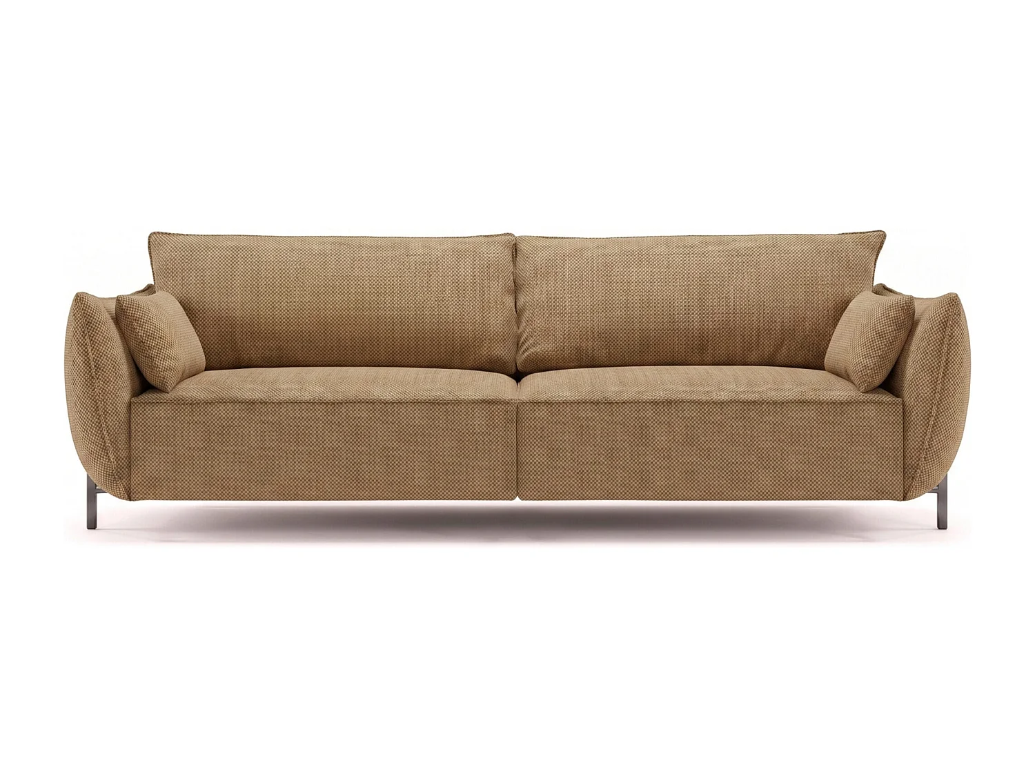 Sofa 3-osobowa na taras i ogród, tkanina Sunlight, Toffee, SUNMEE