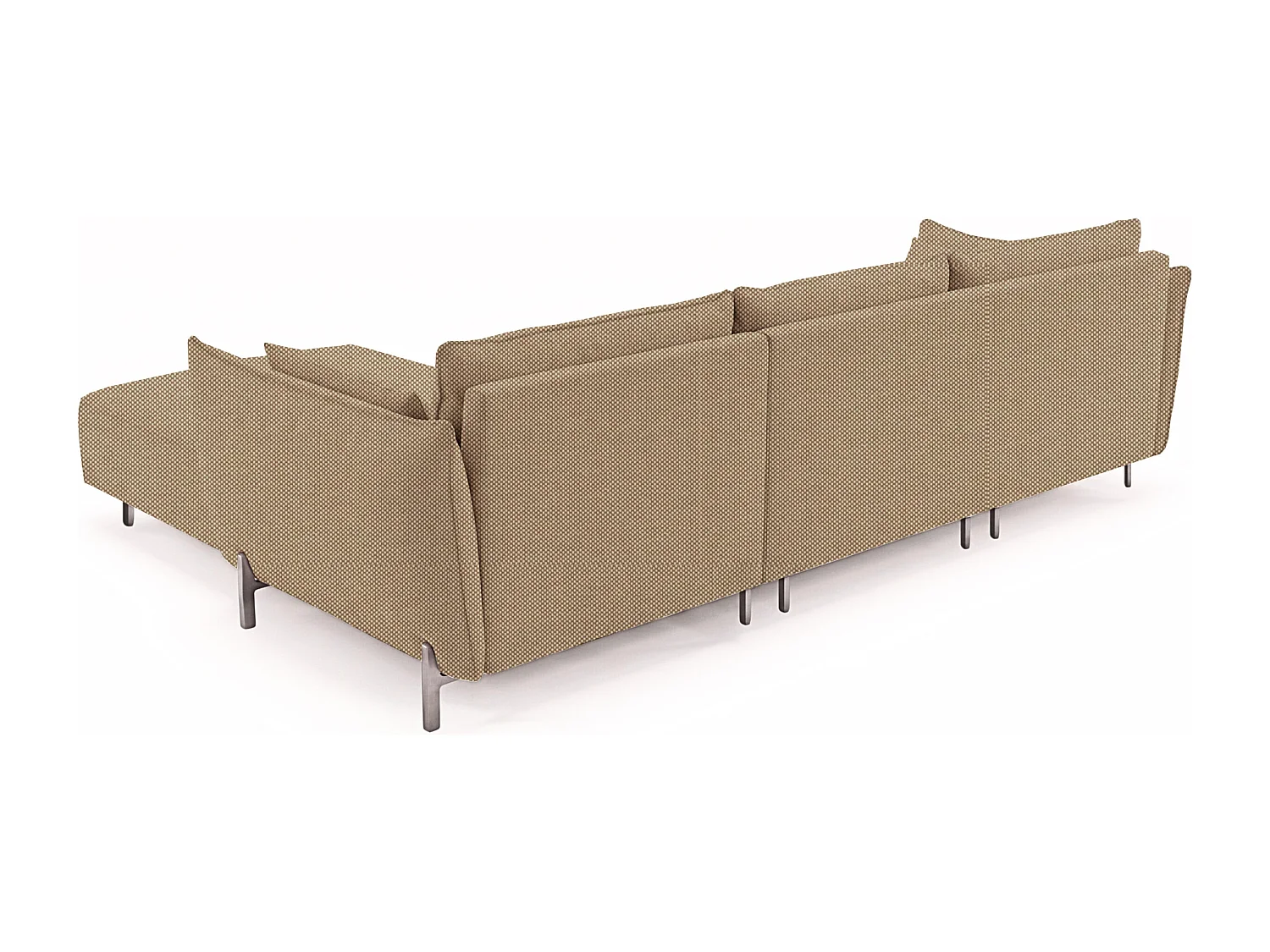 Canapé d’angle de jardin pour terrasse et jardin, tissu Sunlight, caramel au beurre, droite, SUNMEE