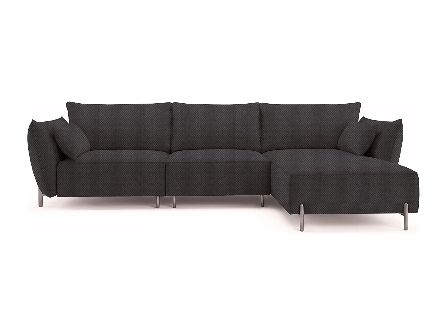 Gartenecksofa für Terrasse und Garten, Stoff Sunlight, Graphit, Rechts, SUNMEE
