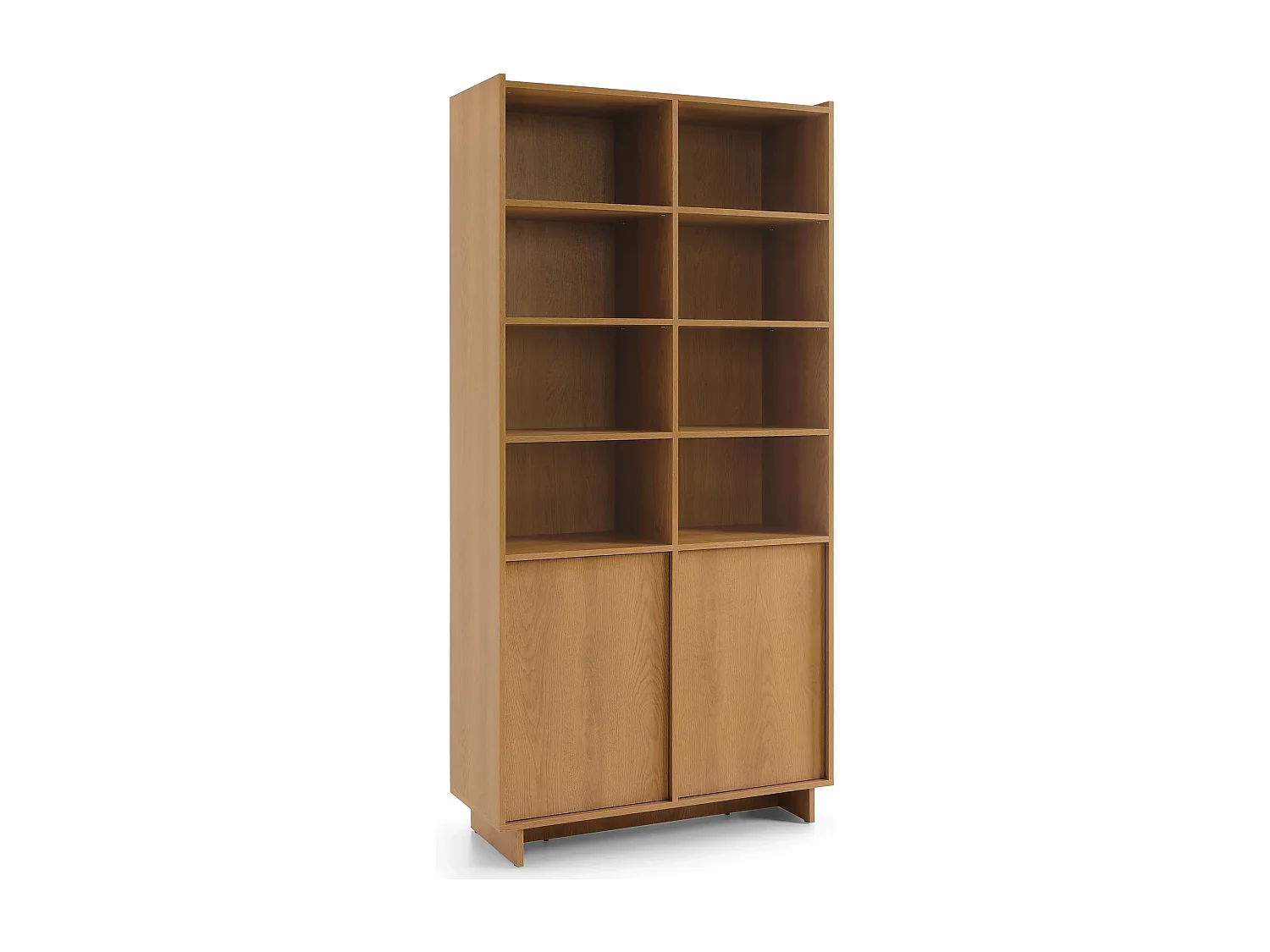 Boekenkast / Vakkenkast SUNA 98 cm - Karamel Eiken en Push to Open
