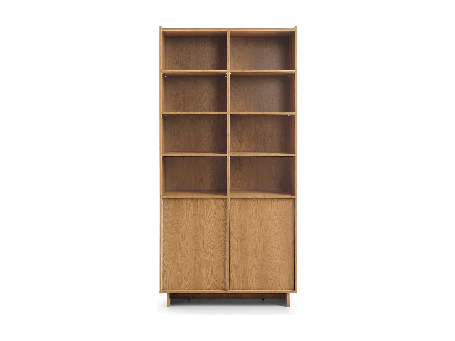 Boekenkast / Vakkenkast SUNA 98 cm - Karamel Eiken en Push to Open