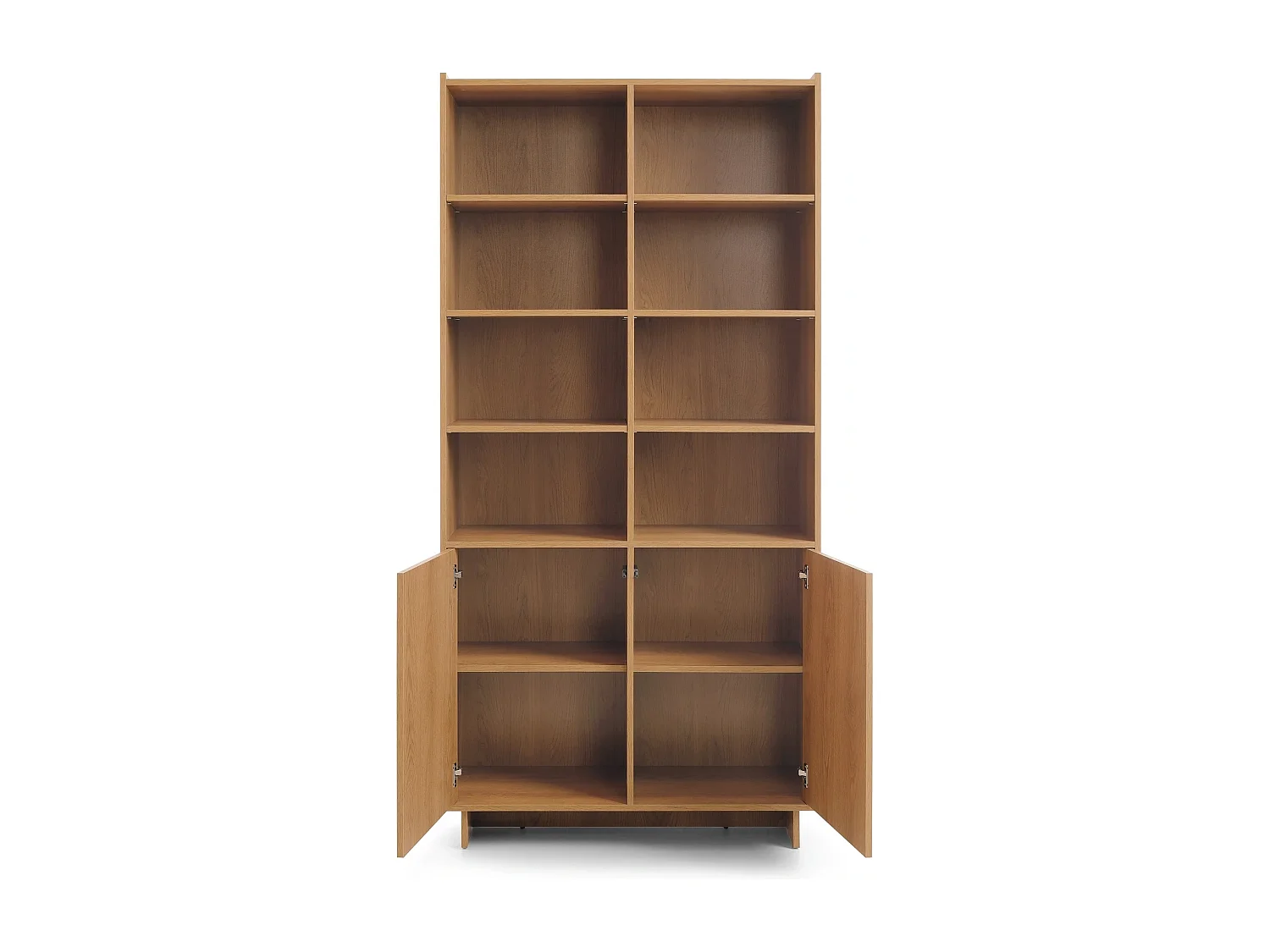 Boekenkast / Vakkenkast SUNA 98 cm - Karamel Eiken en Push to Open