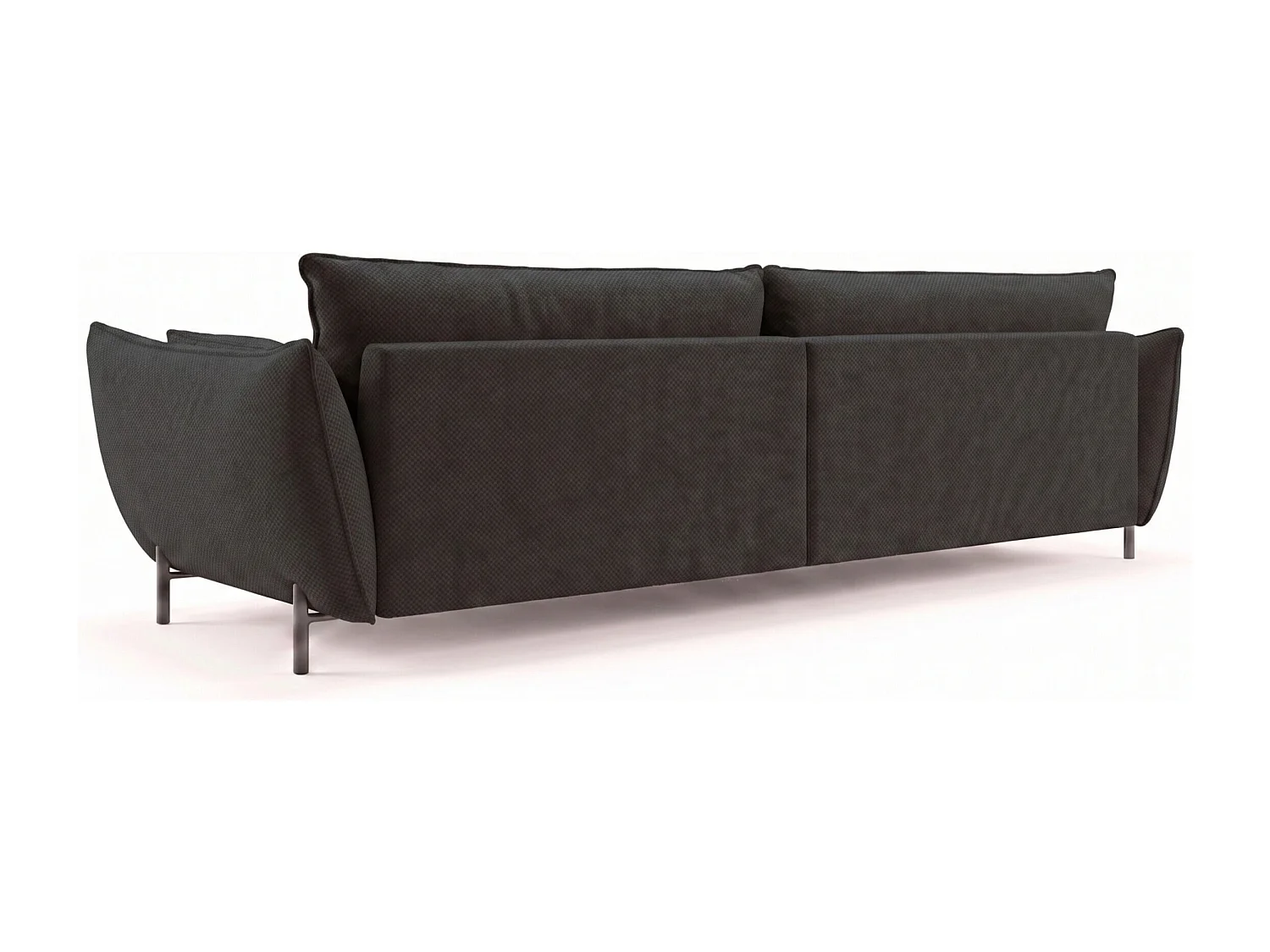 Sofa 3-osobowa na taras i ogród, tkanina Sunlight, Grafitowy, SUNMEE