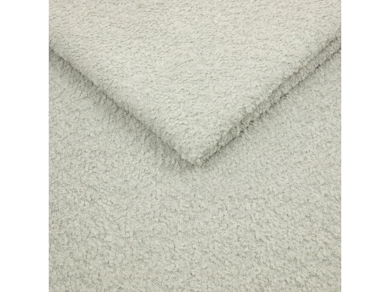 Lit Coffre King Size CIERO 180x200 cm avec Sommier à Lattes - Tissu Bouclette Gris Clair (Abriamo)