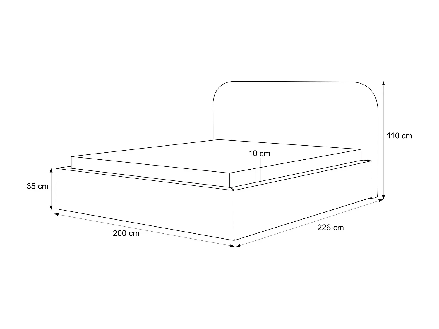 Lit Coffre King Size FUZZI 180x200 cm avec Sommier à Lattes - Tissu Texturé Terre Cuite (Lumi 56)