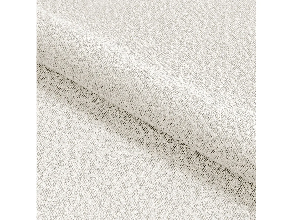 Lit Coffre 2 places CERETTO 160x200 cm avec Sommier à Lattes - Tissu Texturé Crème (Legend 01)