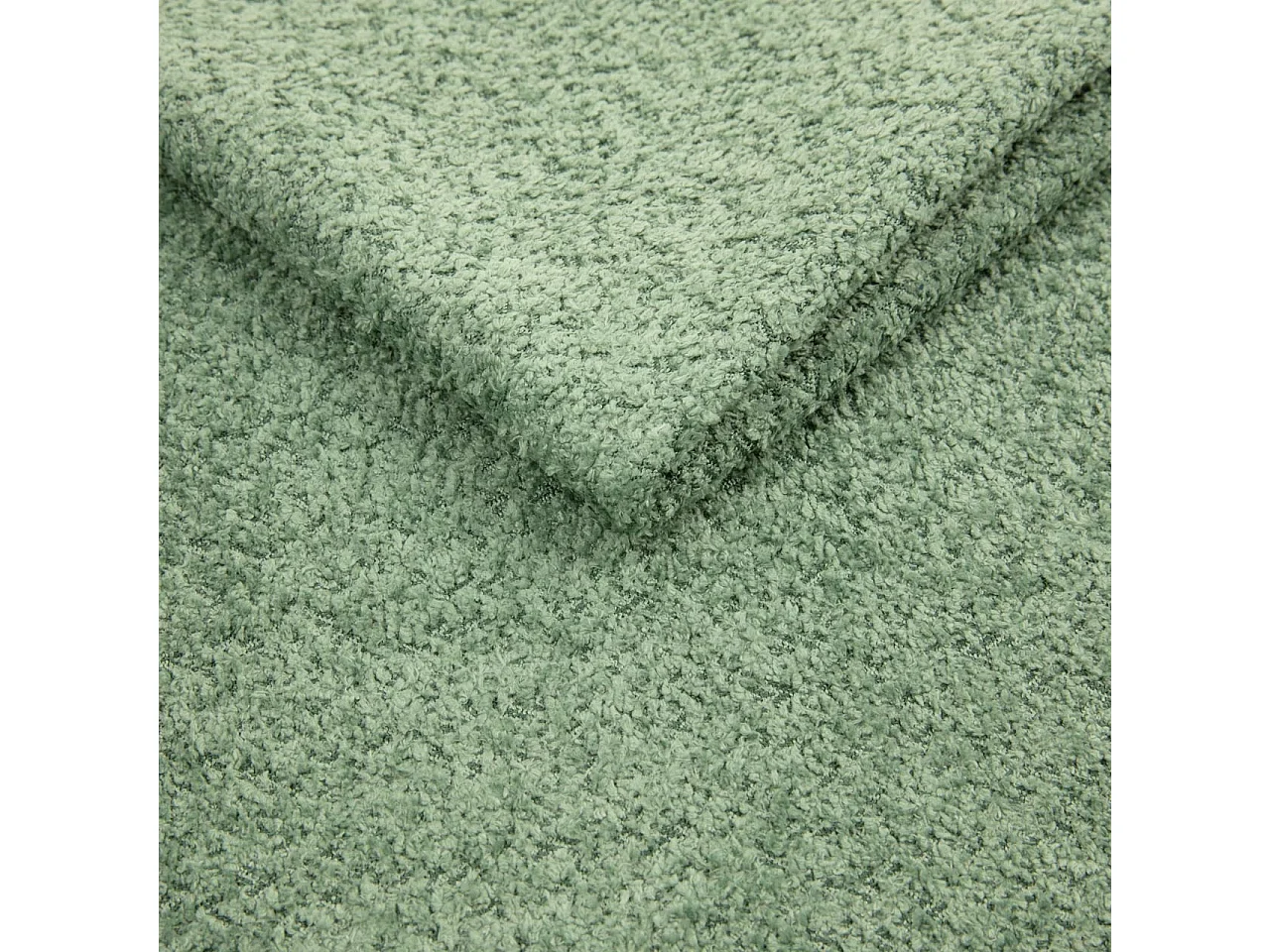 Lit Coffre 2 places CIERO 160x200 cm avec Sommier à Lattes - Tissu Bouclette Menthe (Abriamo)