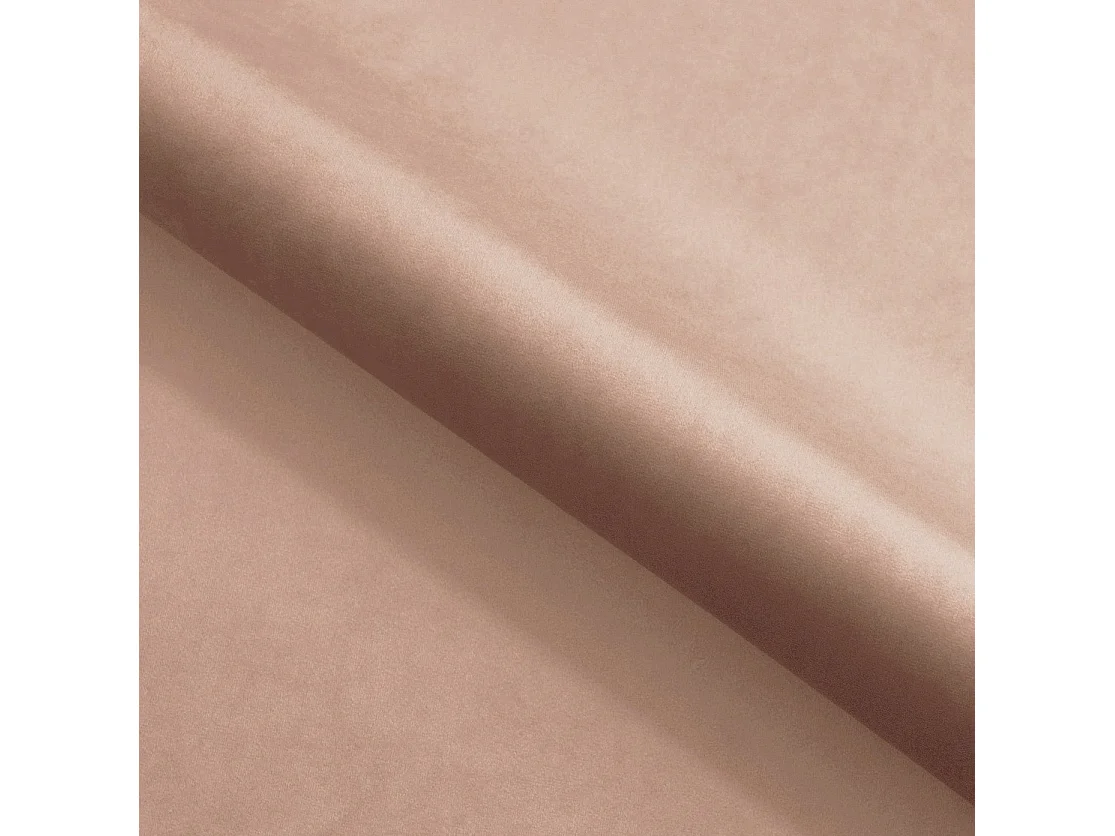 Lit Enfant et Ado Junior avec Panneaux Muraux Rembourrés - 100x200 cm - Velours Rose Poudré - Coffre