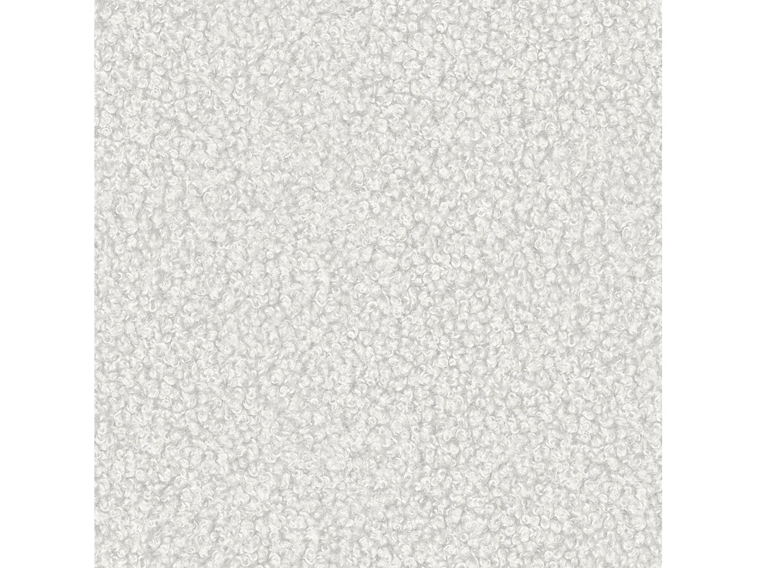 Lit Coffre 2 places CERETTO 140x200 cm avec Sommier à Lattes - Tissu Bouclé Blanc (Quelle 01)