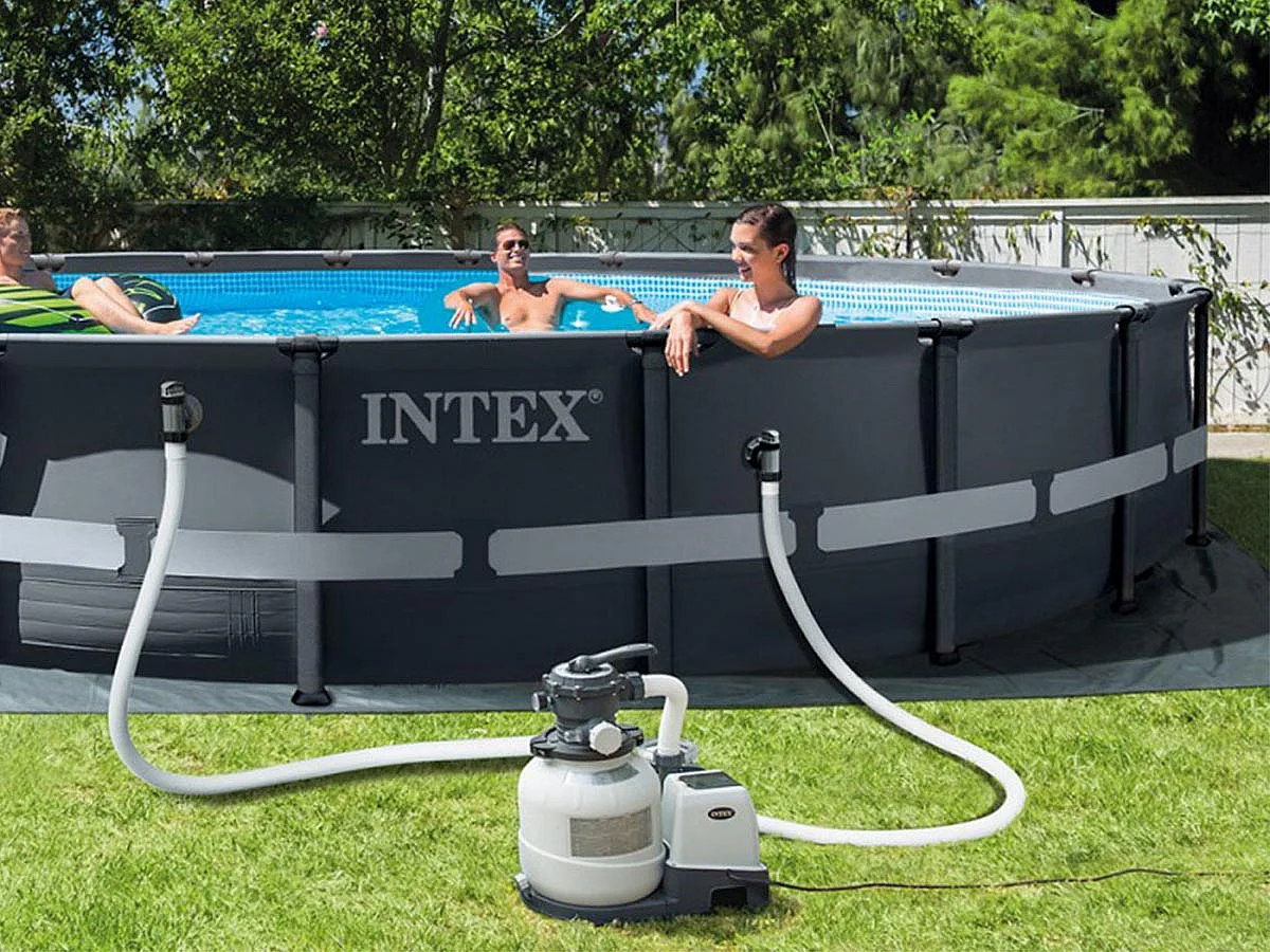Intex Ultra XTR Frame Ronde Tubulaire Zwembad 6,10 x 1,22 m Kit Compleet met Zandfilter en Accessoires