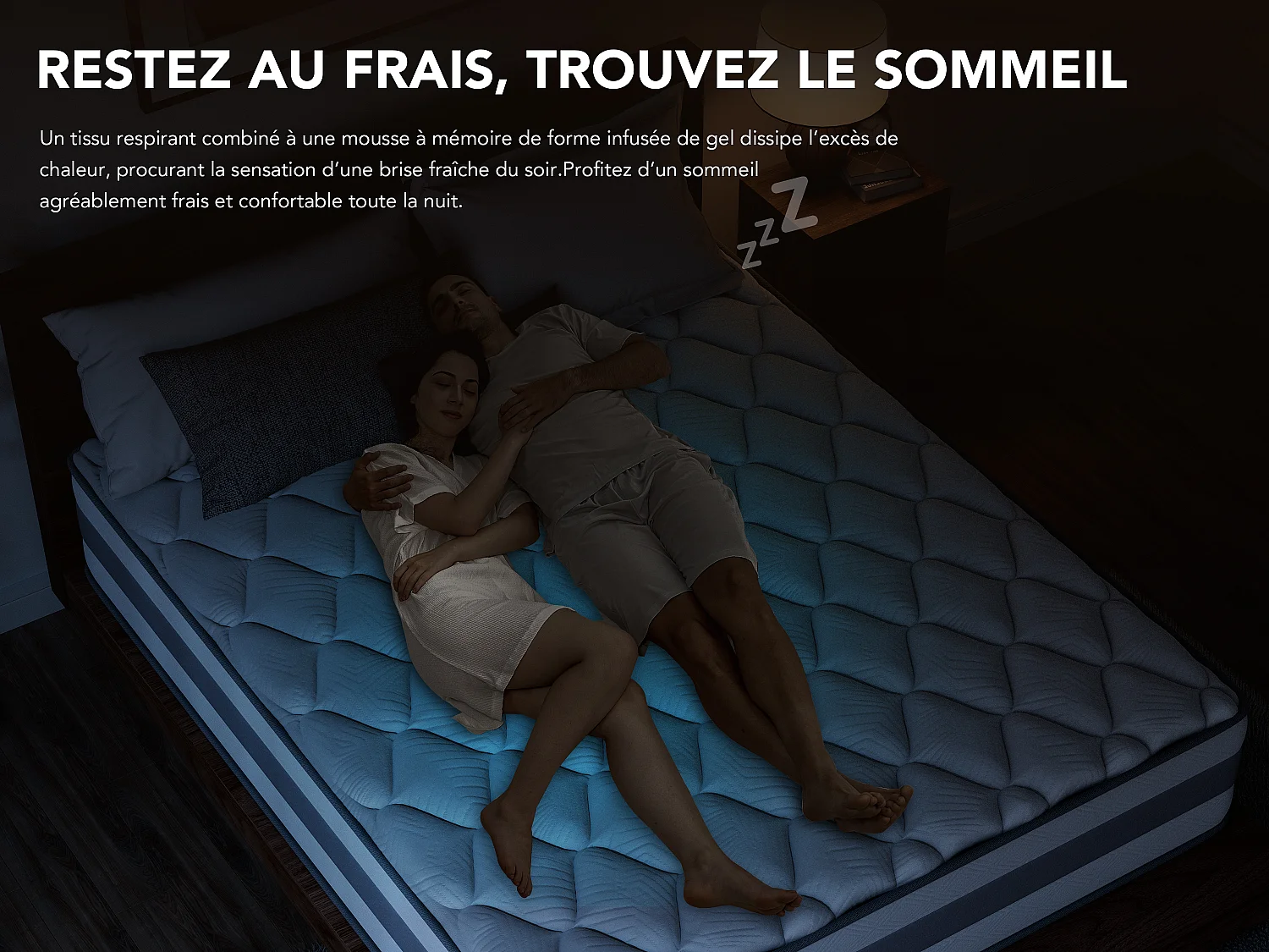 Matelas 90 x 190 cm ressorts ensachés 7 zones, soutien équilibré, mousse confort ép. 25 cm - HOMAVO