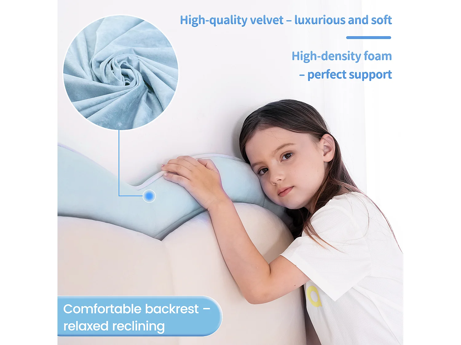 Cama infantil de 140 x 200 cm en color rosa, fácil de montar, con luces LED multicolores y un original cabecero con forma de nube