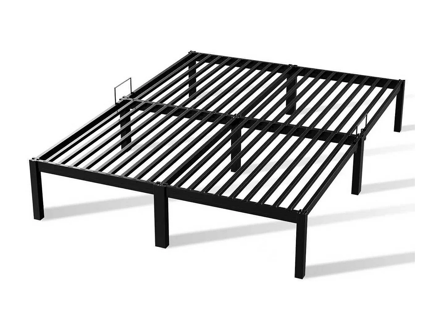 Metallbett mit Stauraum 180 × 200 cm Schwarz