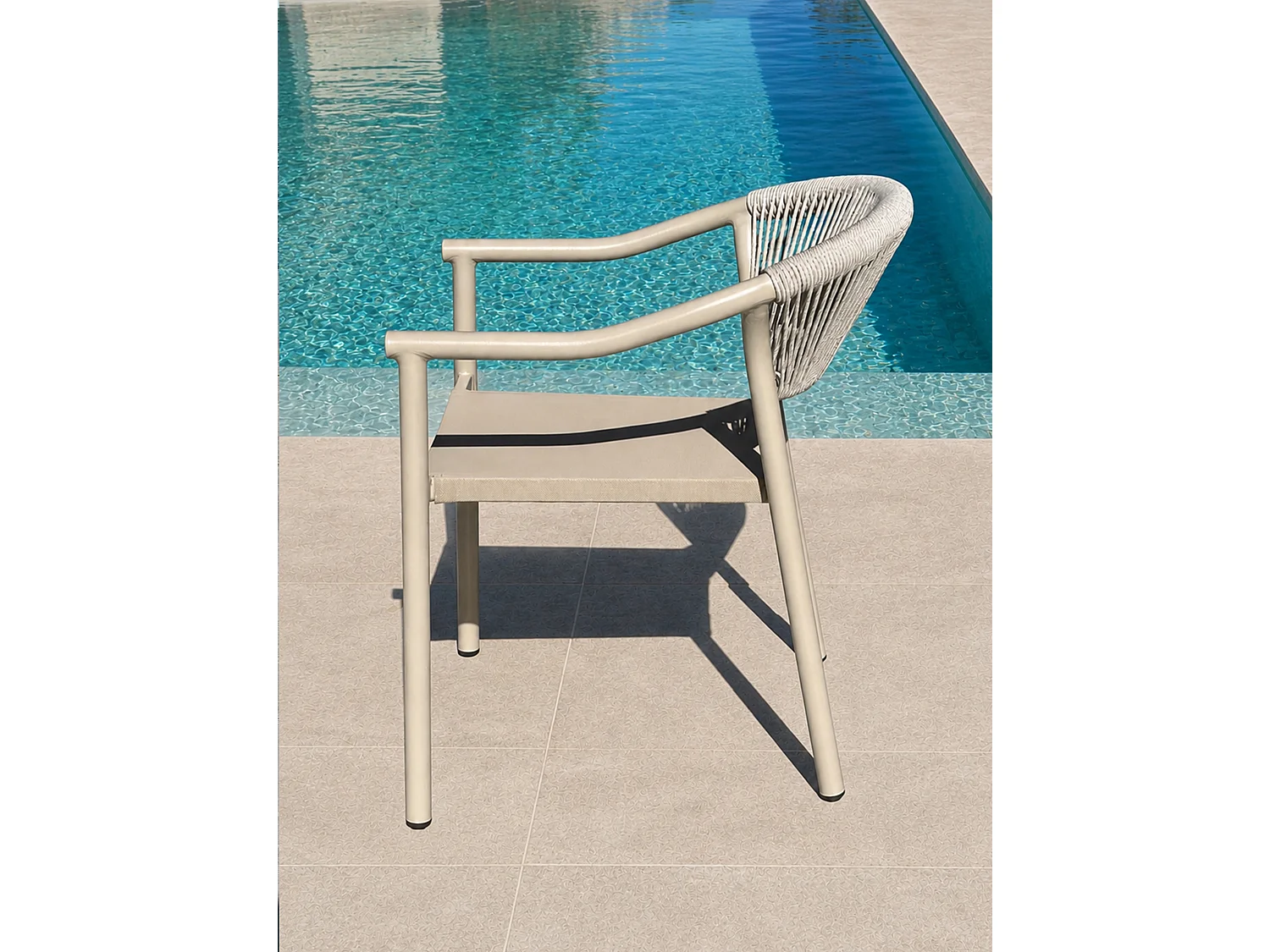 Set aus 2 Gartensesseln - Greige
