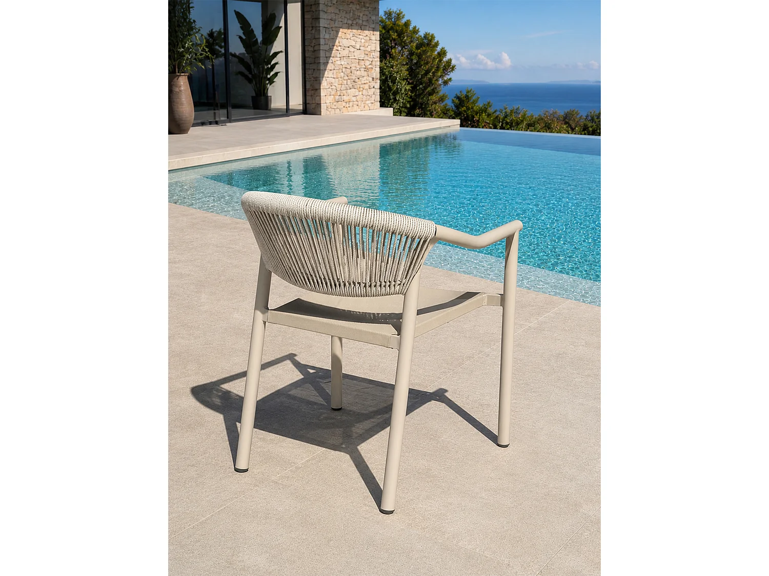 Set aus 2 Gartensesseln - Greige