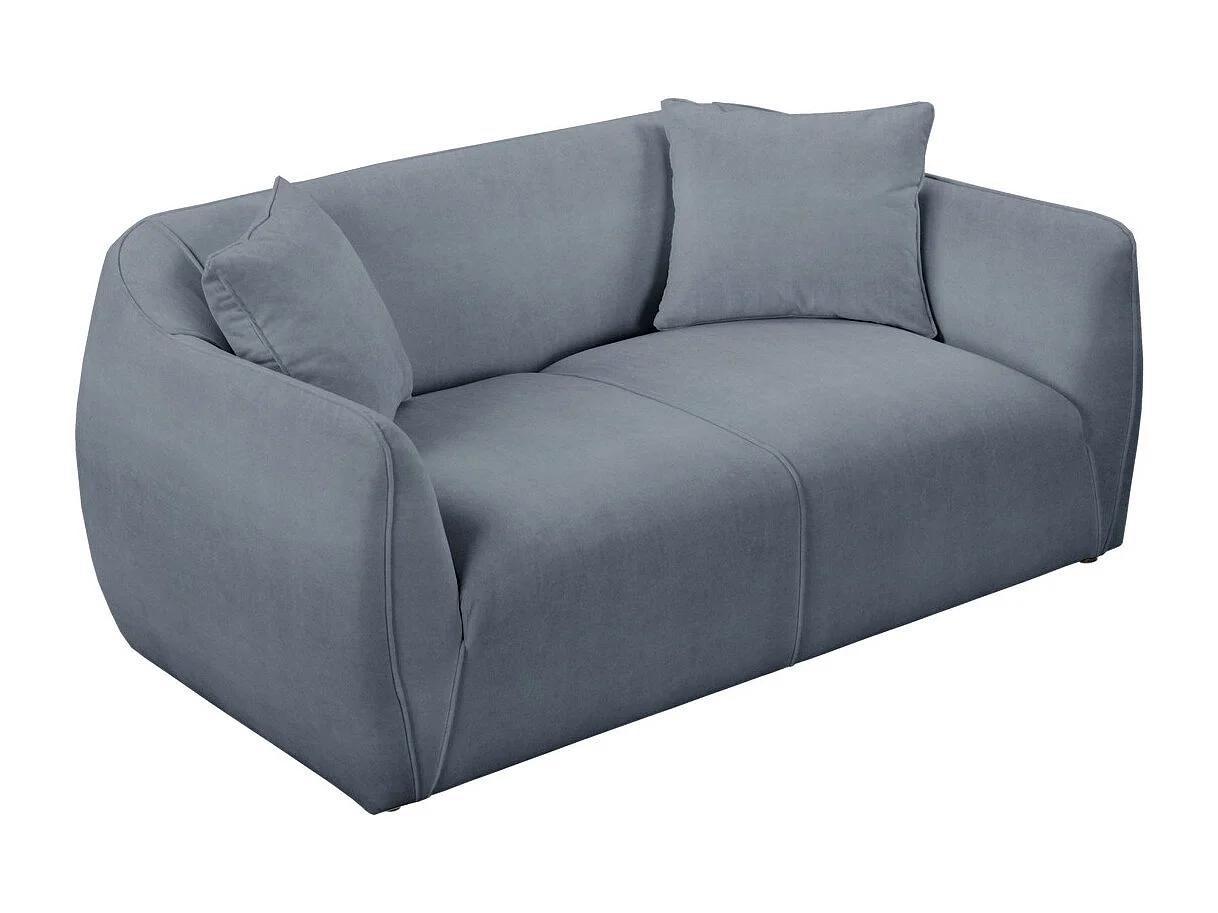 Nube 2-zitsbank + twee sierkussens, blauw