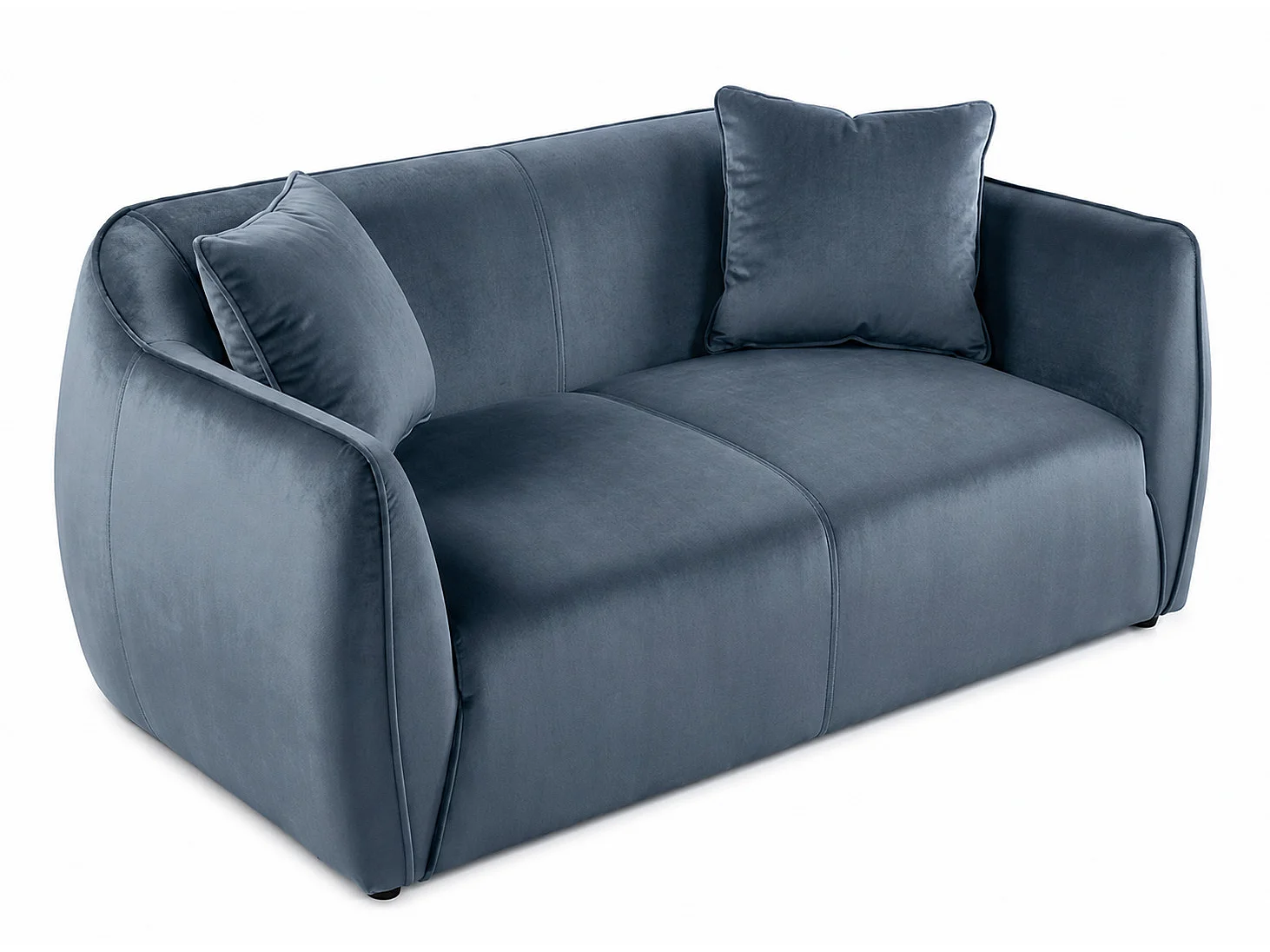 Nube 2-zitsbank + twee sierkussens, blauw